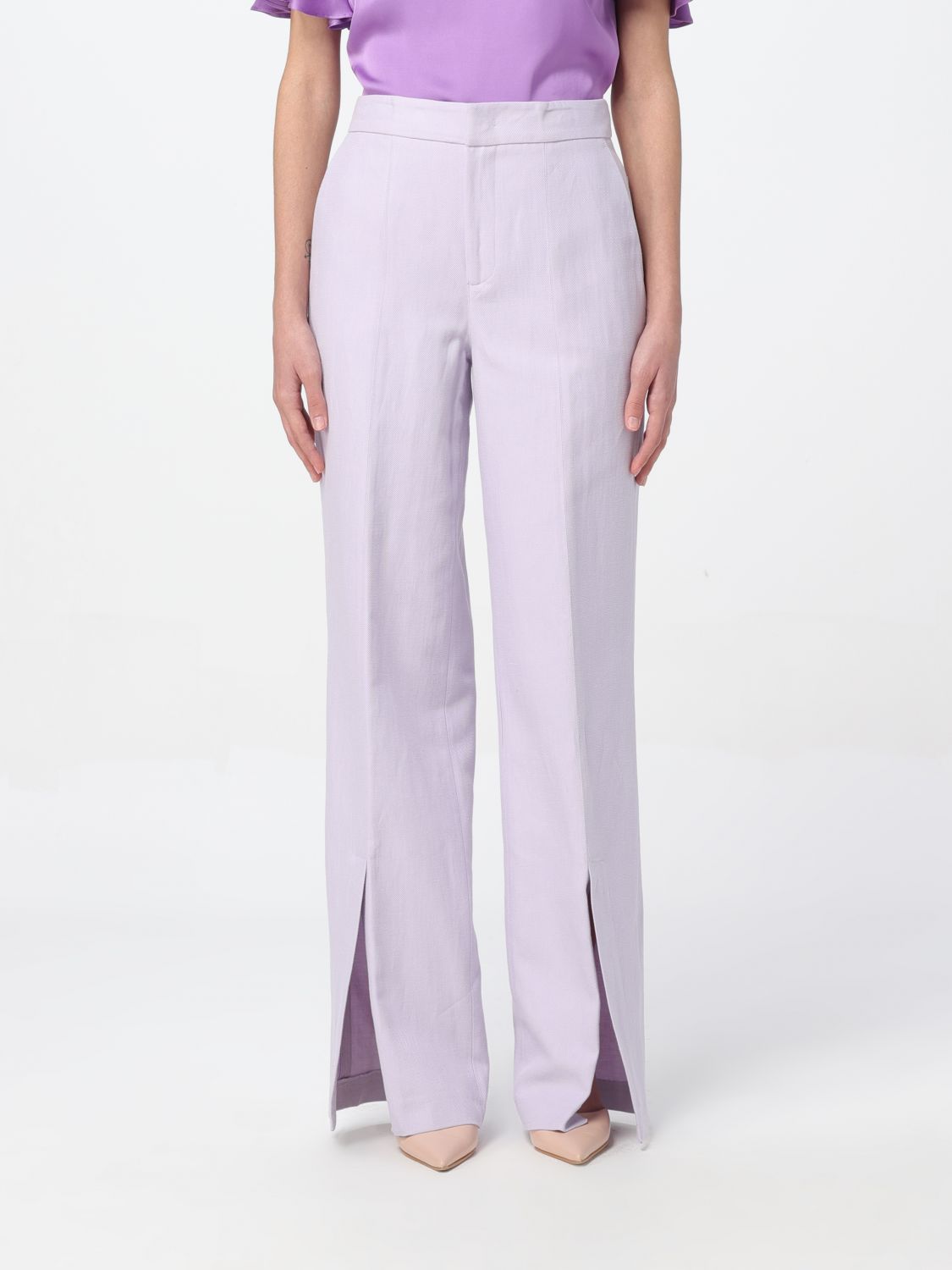 Twinset Trousers TWINSET Woman colour Lilac