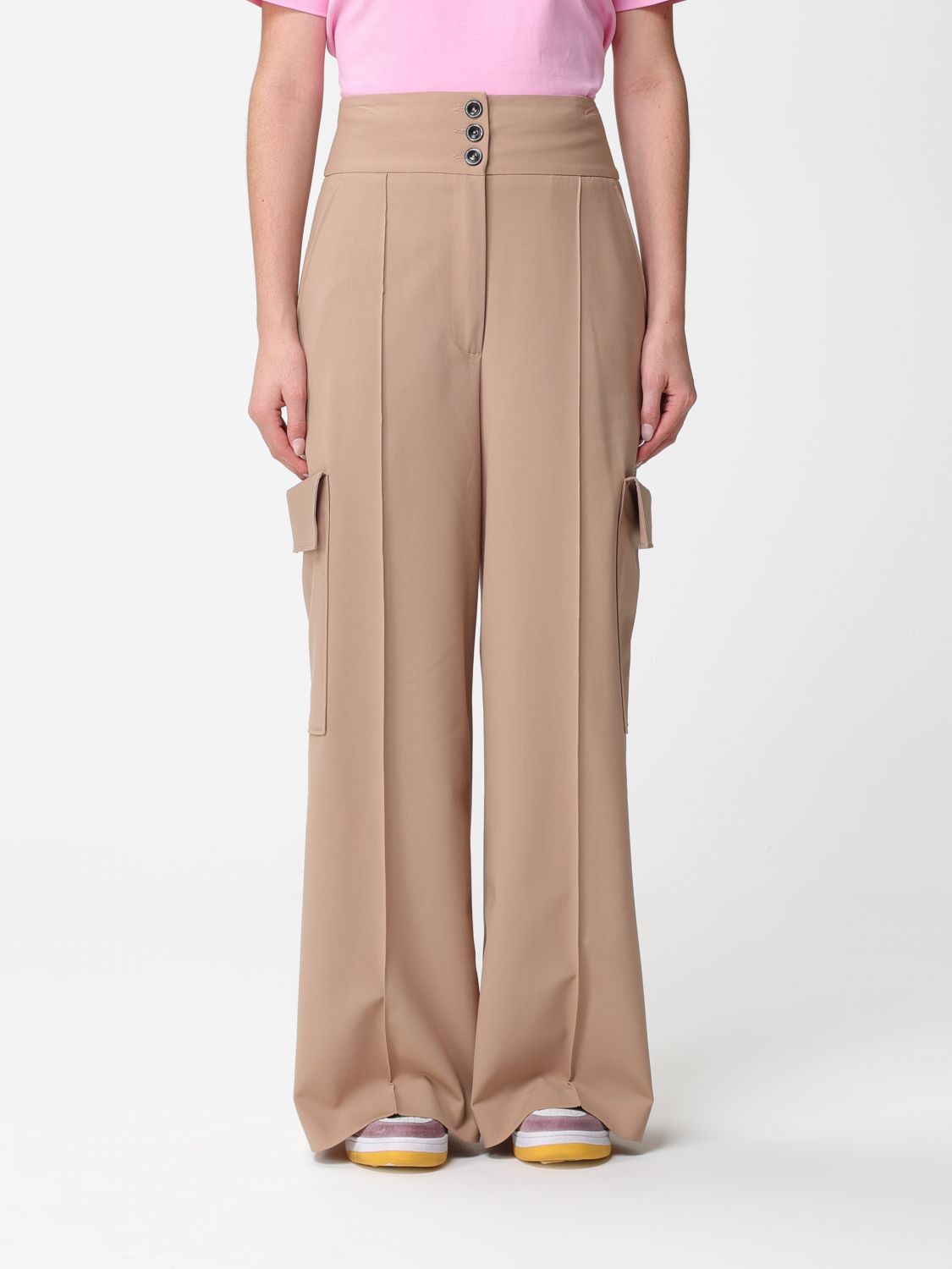 Msgm Trousers MSGM Woman colour Beige