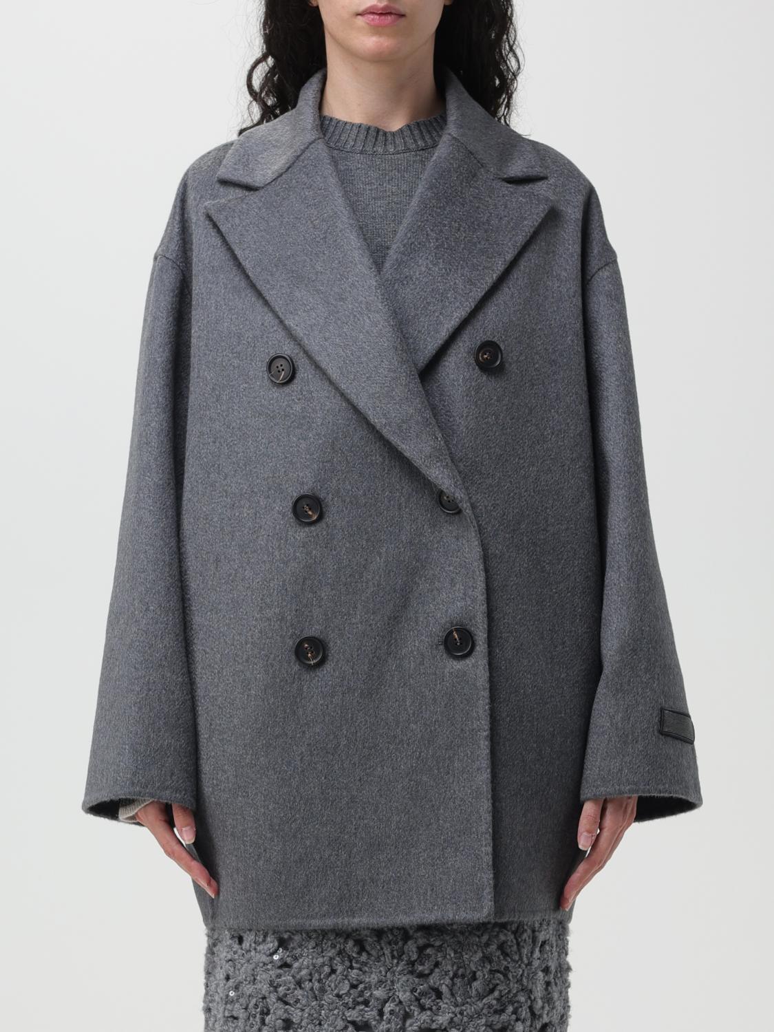 Brunello Cucinelli Coat BRUNELLO CUCINELLI Woman colour Grey