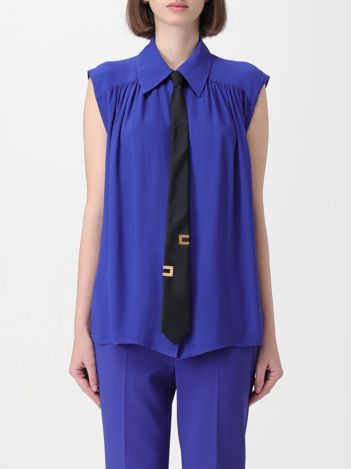 Elisabetta Franchi Shirt ELISABETTA FRANCHI Woman colour Blue