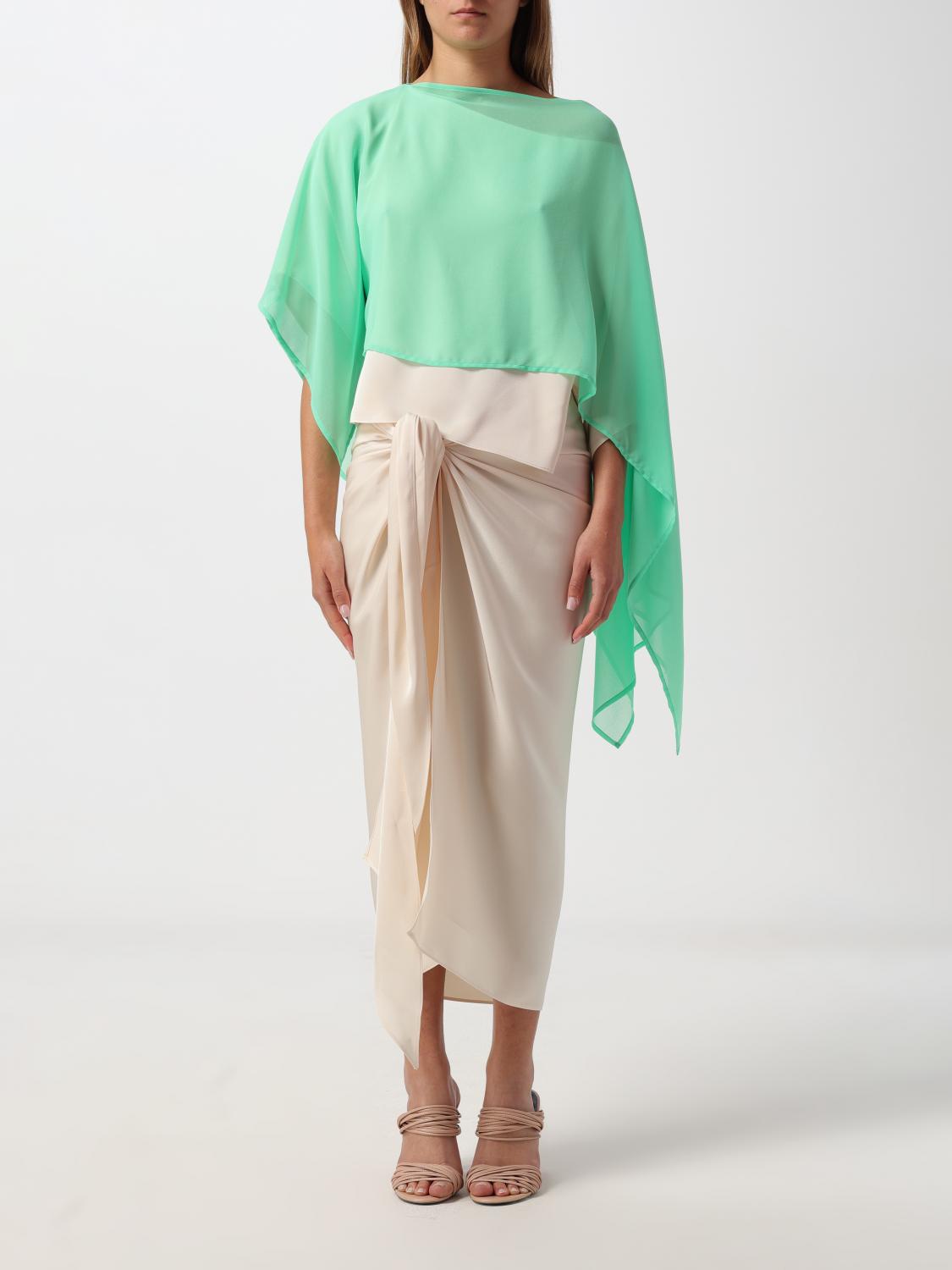 Simona Corsellini Cape SIMONA CORSELLINI Woman color Green