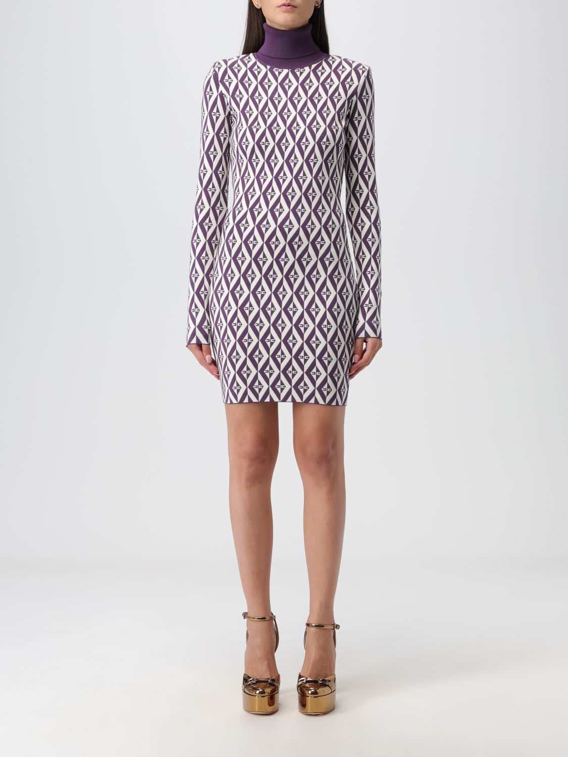 Elisabetta Franchi Dress ELISABETTA FRANCHI Woman colour Plum