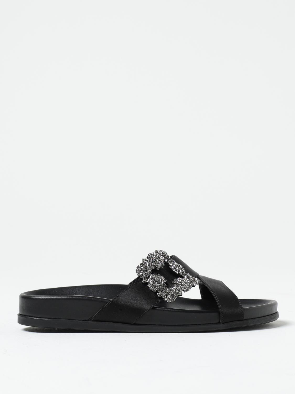 Manolo Blahnik Flat Sandals MANOLO BLAHNIK Woman colour Black