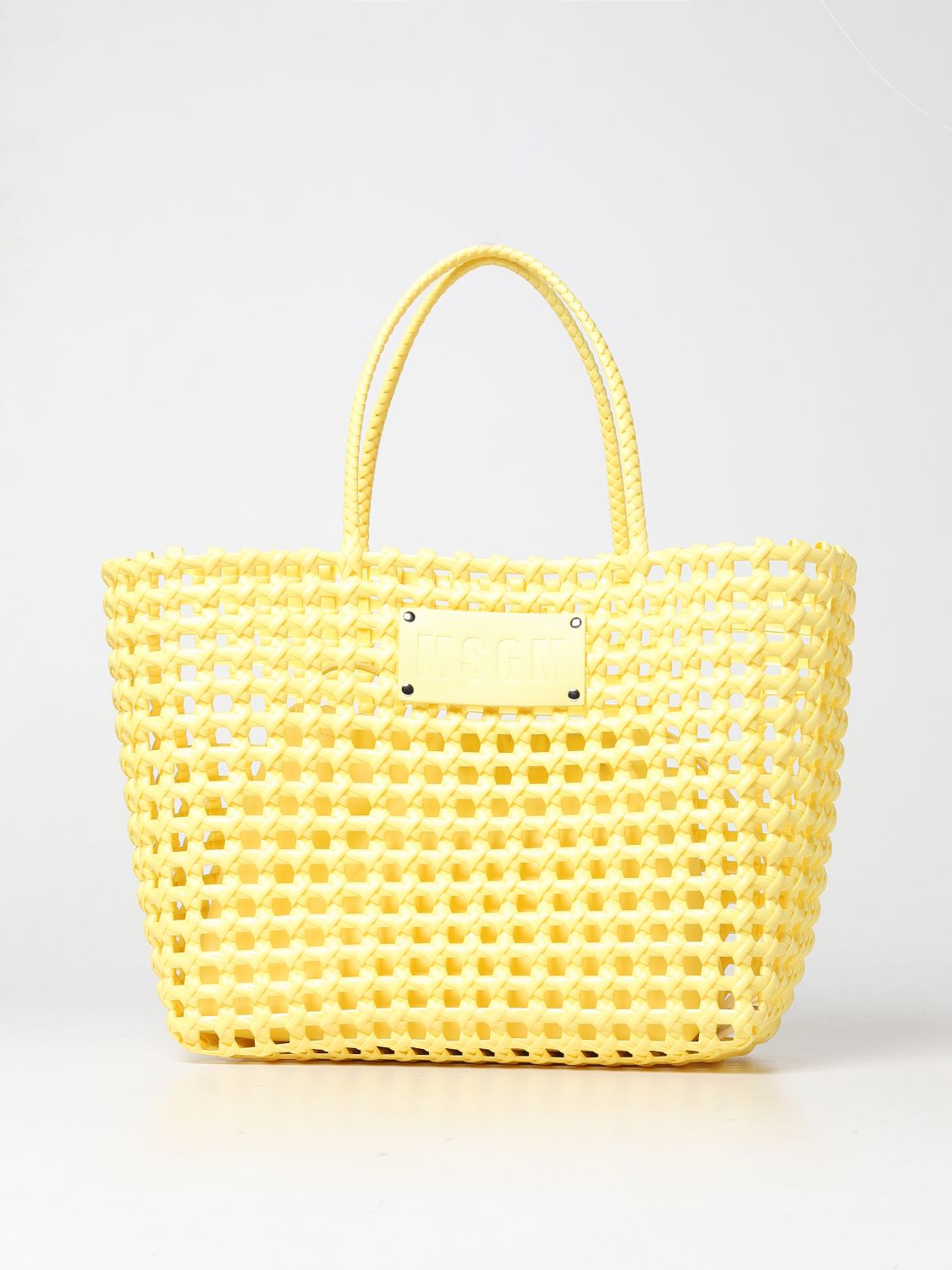 Msgm Tote Bags MSGM Woman colour Yellow