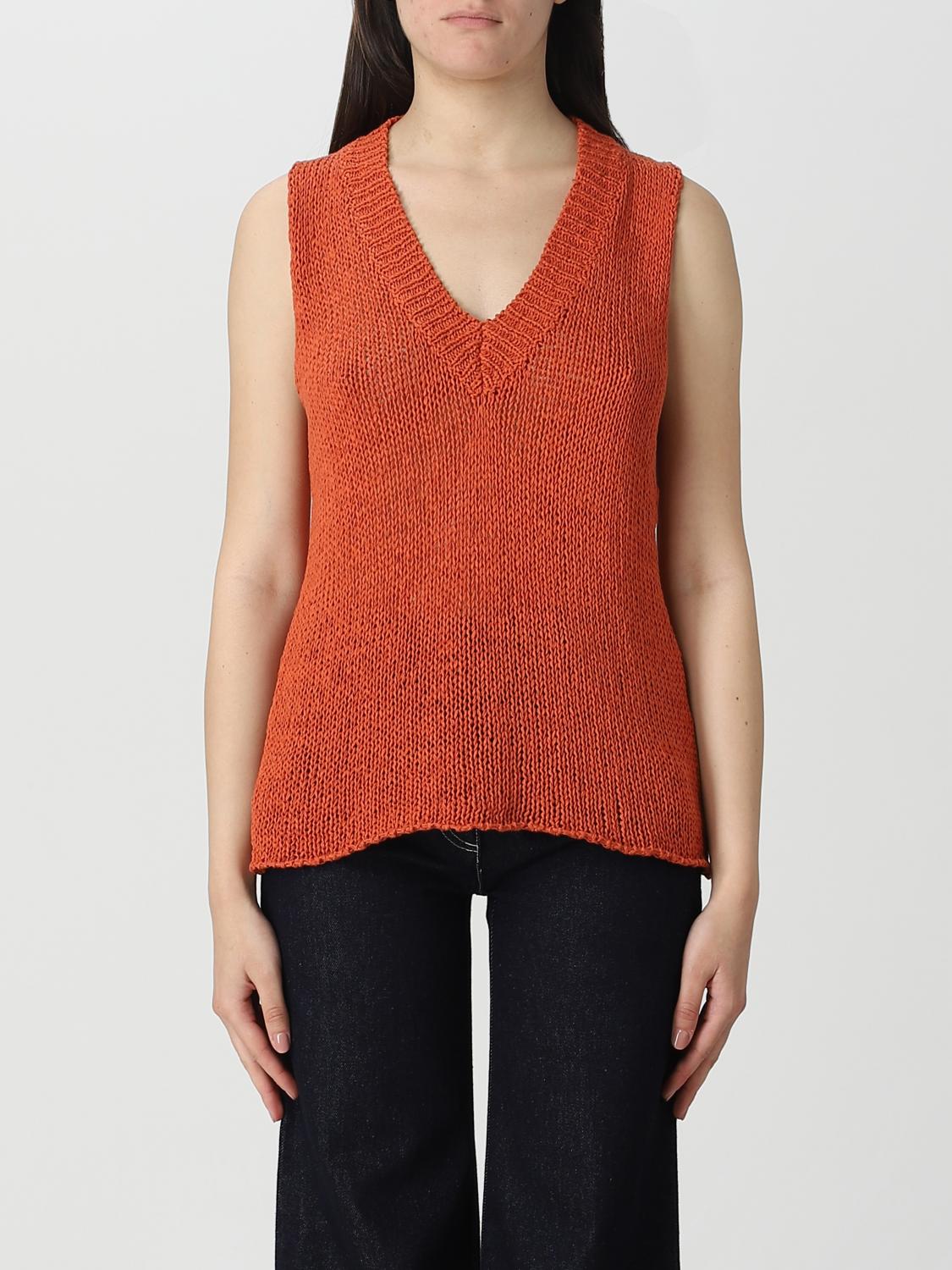 Roberto Collina Waistcoat ROBERTO COLLINA Woman colour Orange