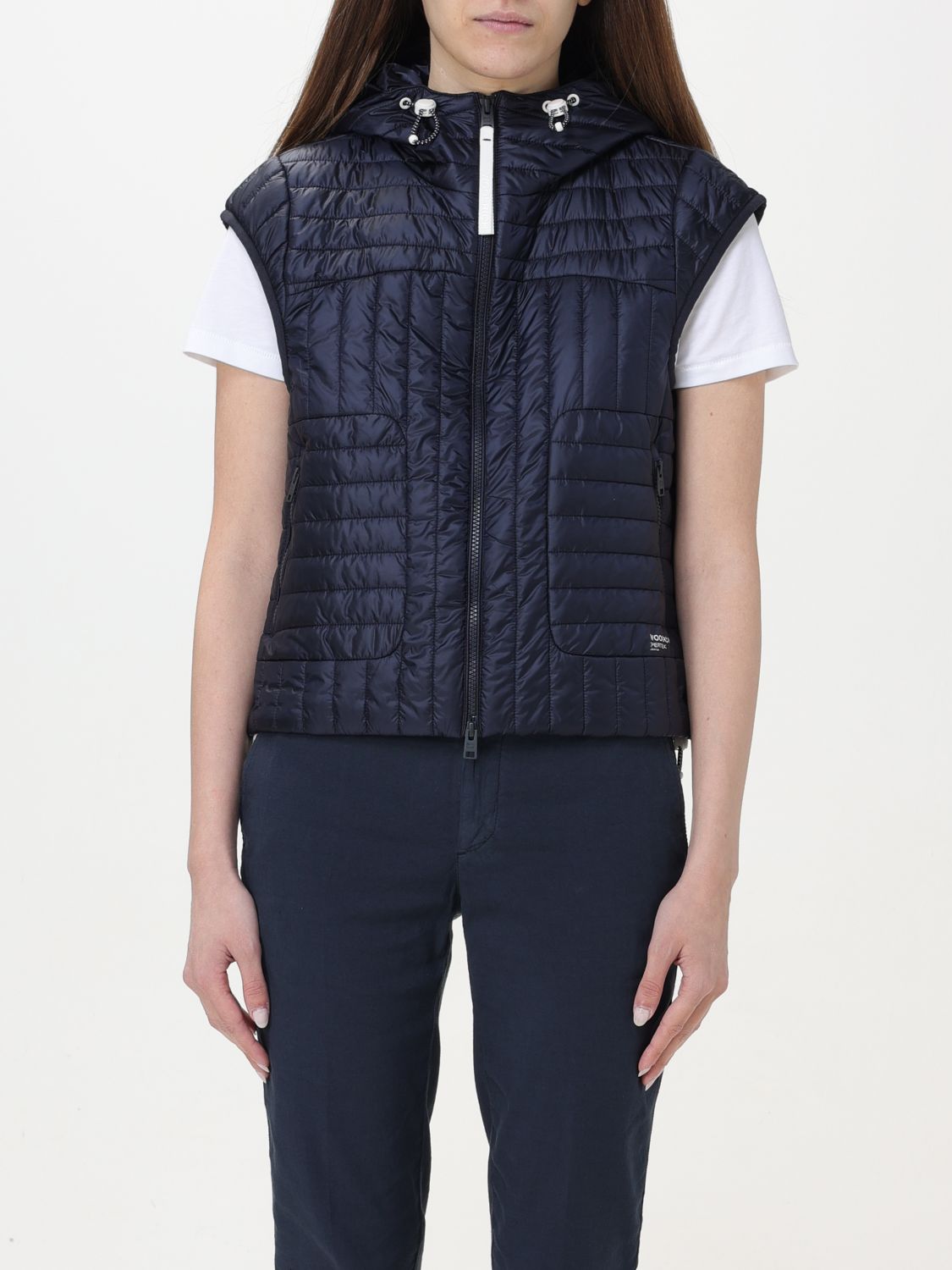 Woolrich Waistcoat WOOLRICH Woman color Gnawed Blue