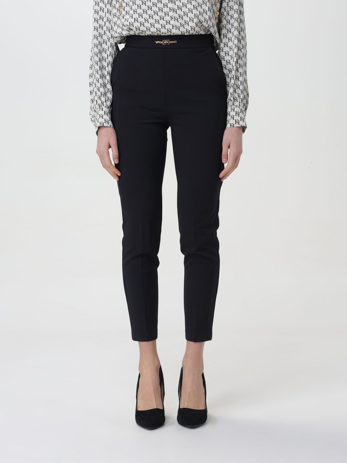 Elisabetta Franchi Trousers ELISABETTA FRANCHI Woman colour Black