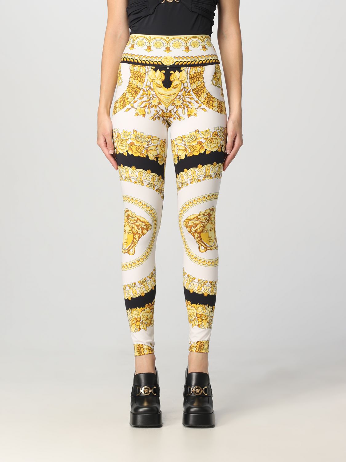 Versace Trousers VERSACE Woman colour Gold