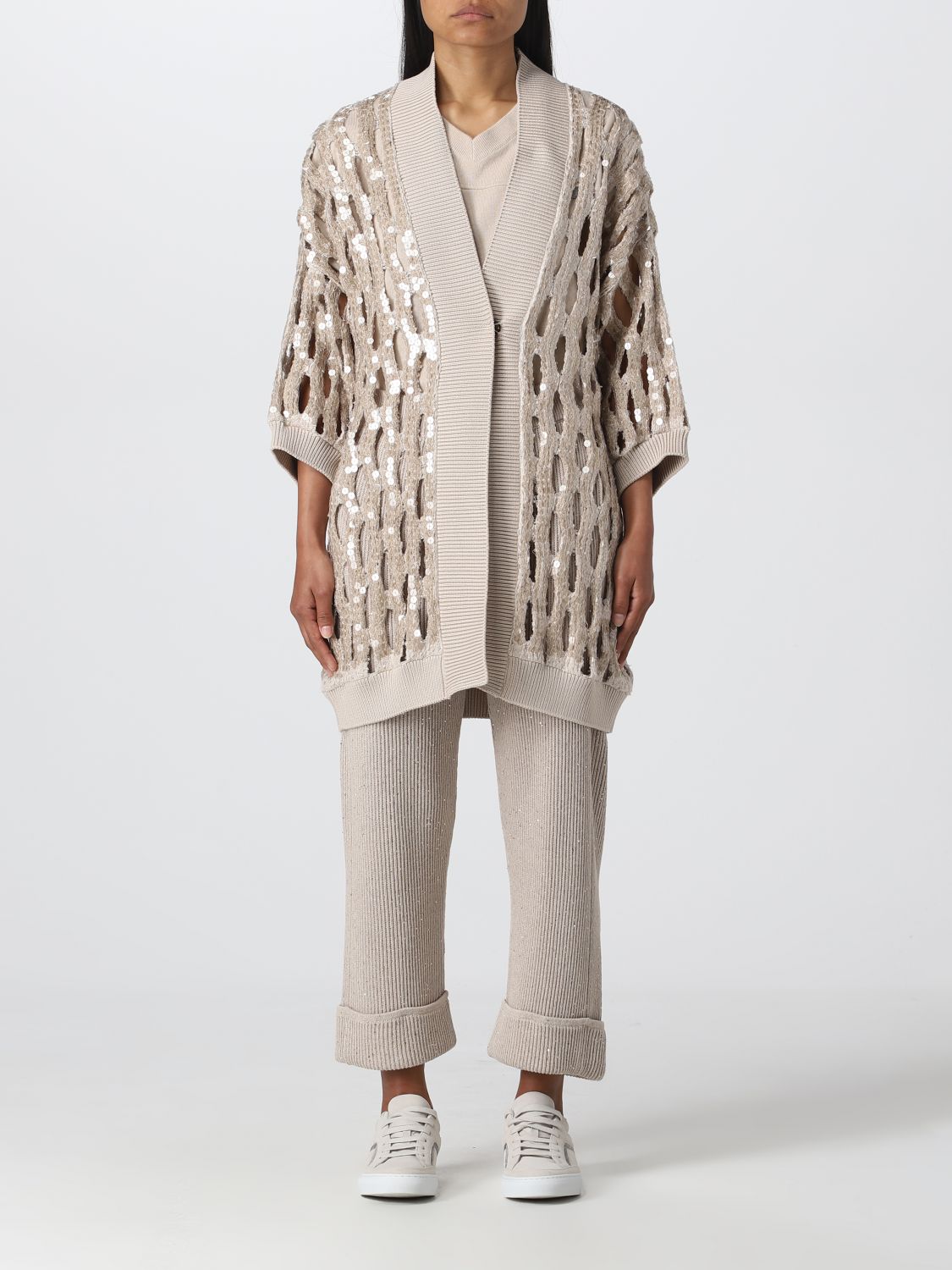 Brunello Cucinelli Cardigan BRUNELLO CUCINELLI Woman colour Sand