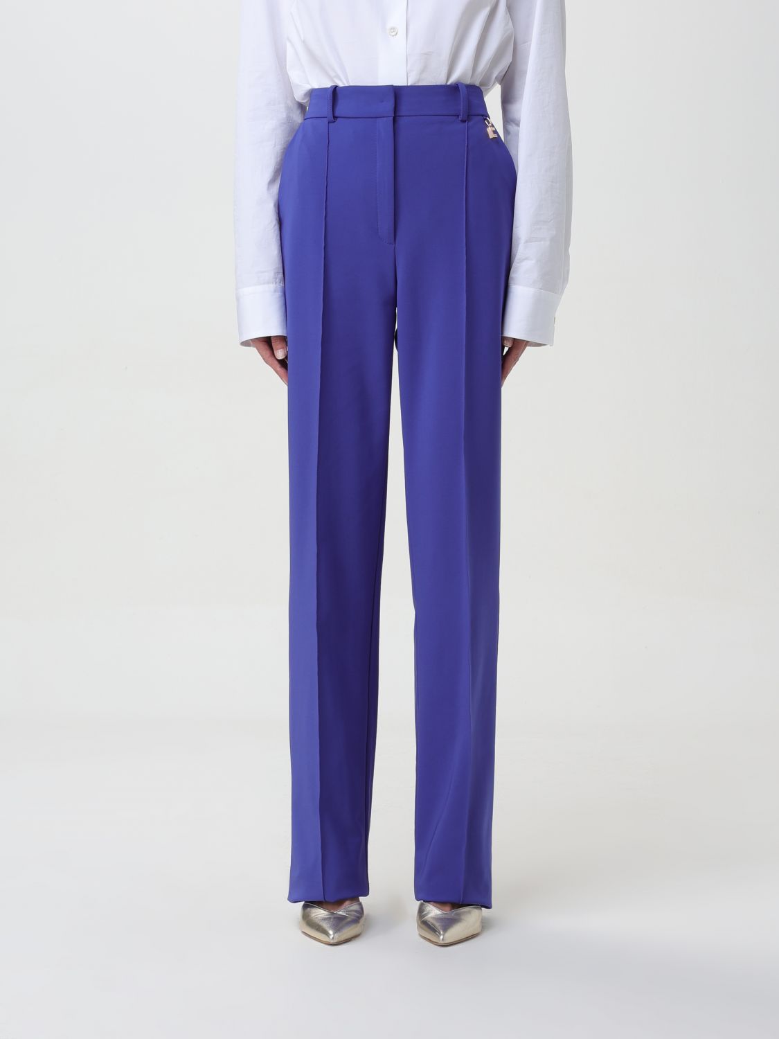 Elisabetta Franchi Trousers ELISABETTA FRANCHI Woman colour Indigo