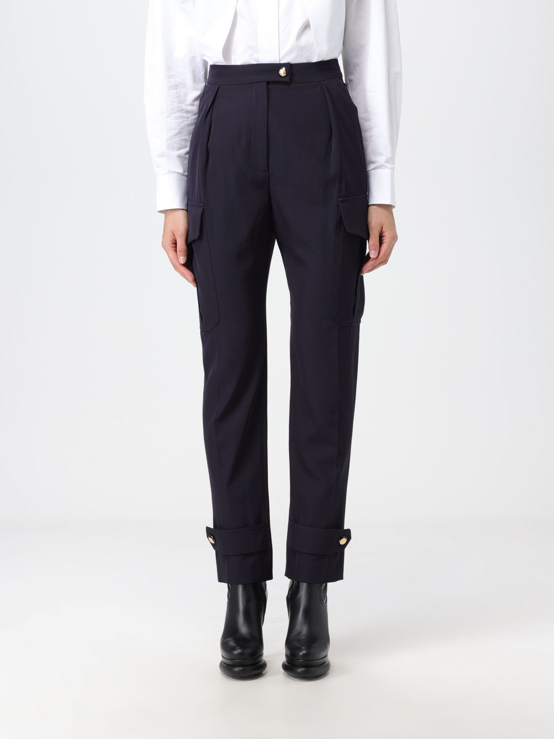 Alexander McQueen Trousers ALEXANDER MCQUEEN Woman colour Navy