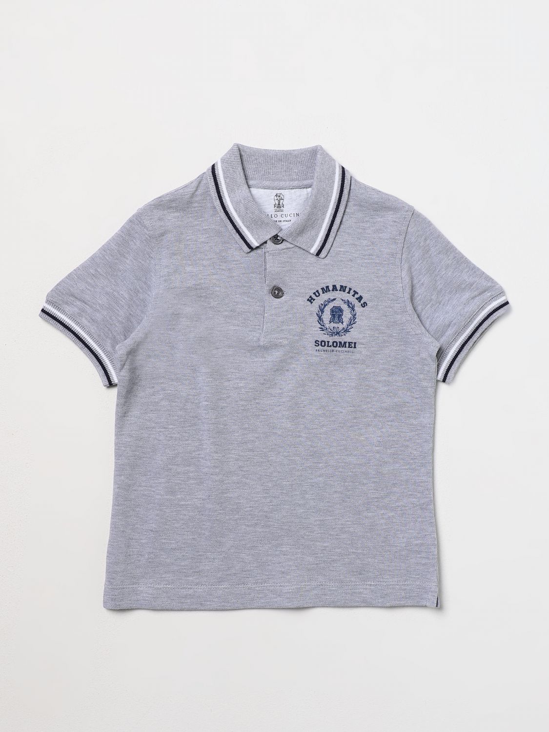 Brunello Cucinelli Polo Shirt BRUNELLO CUCINELLI Kids colour Grey