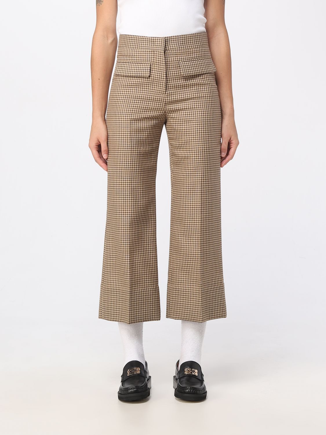 Msgm Trousers MSGM Woman colour Beige