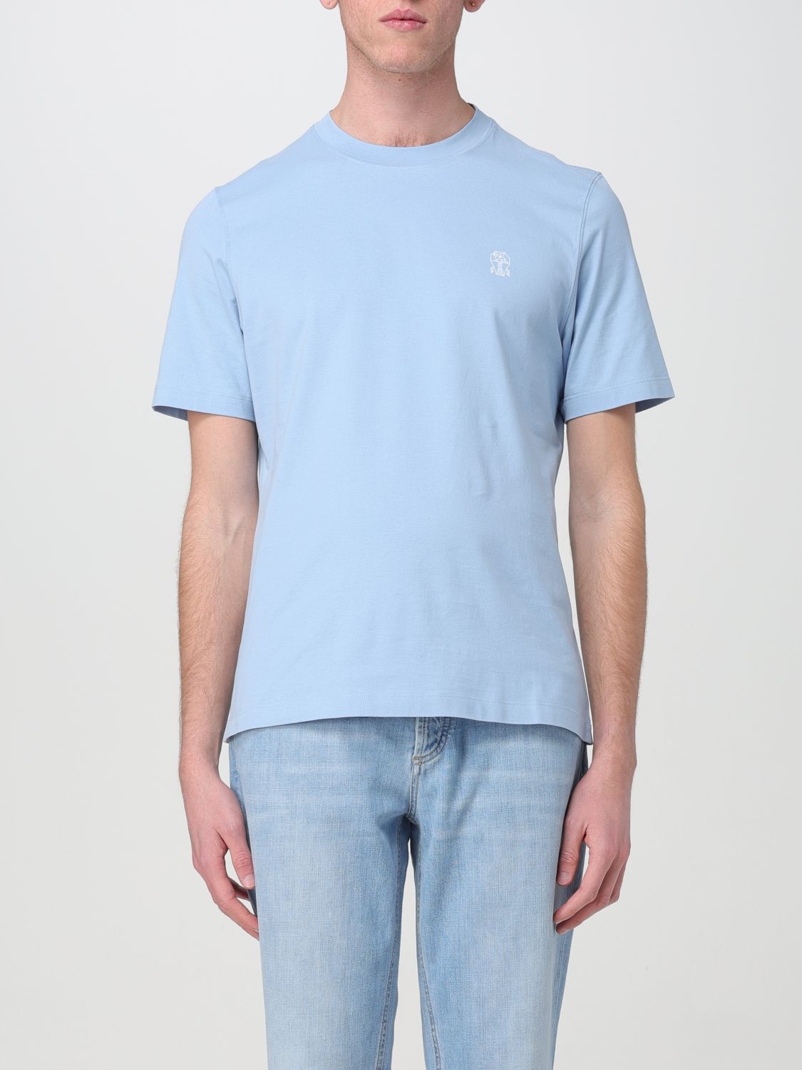 Brunello Cucinelli T-Shirt BRUNELLO CUCINELLI Men colour Gnawed Blue