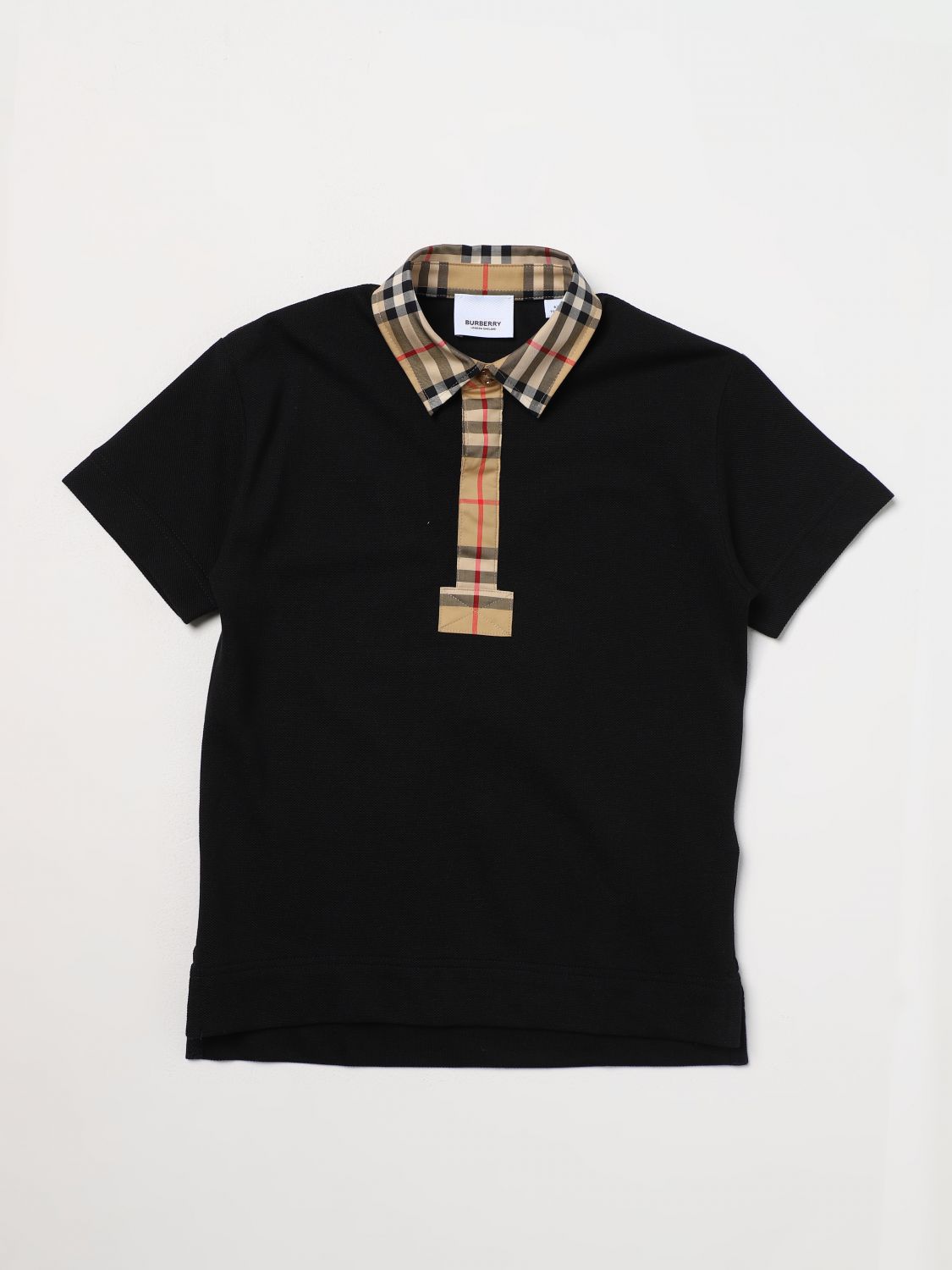 Burberry Kids Polo Shirt BURBERRY KIDS Kids colour Black