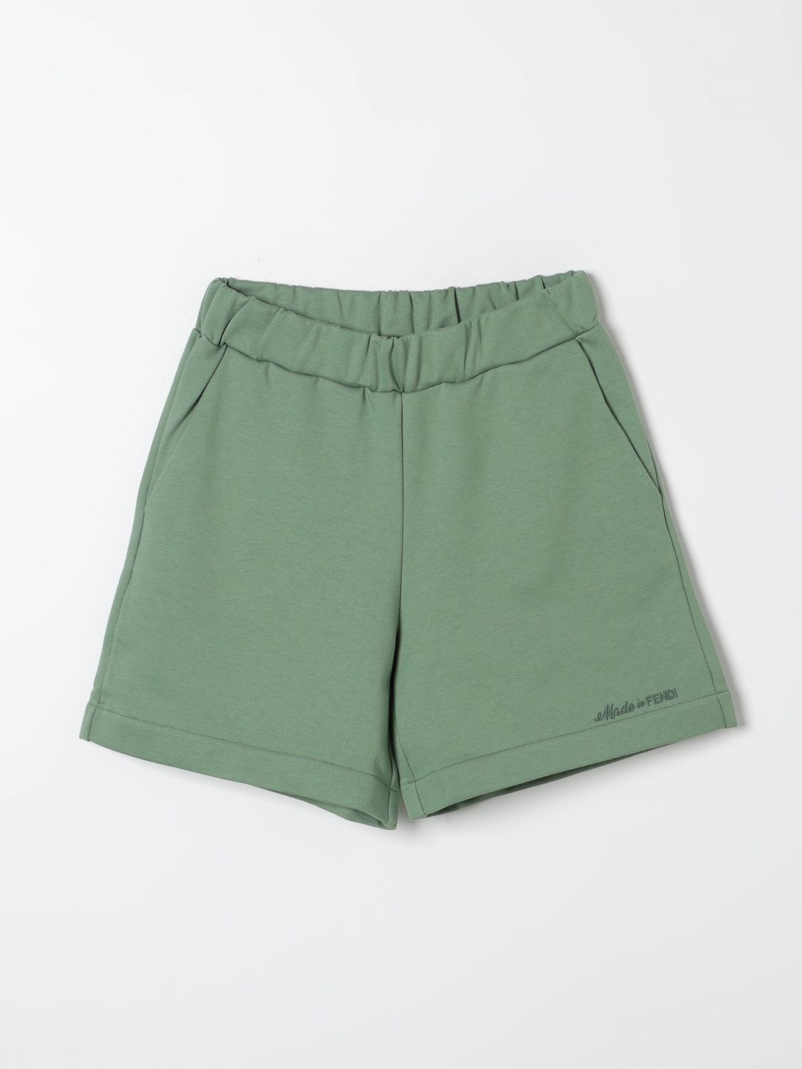 FENDI Shorts FENDI Kids color Green