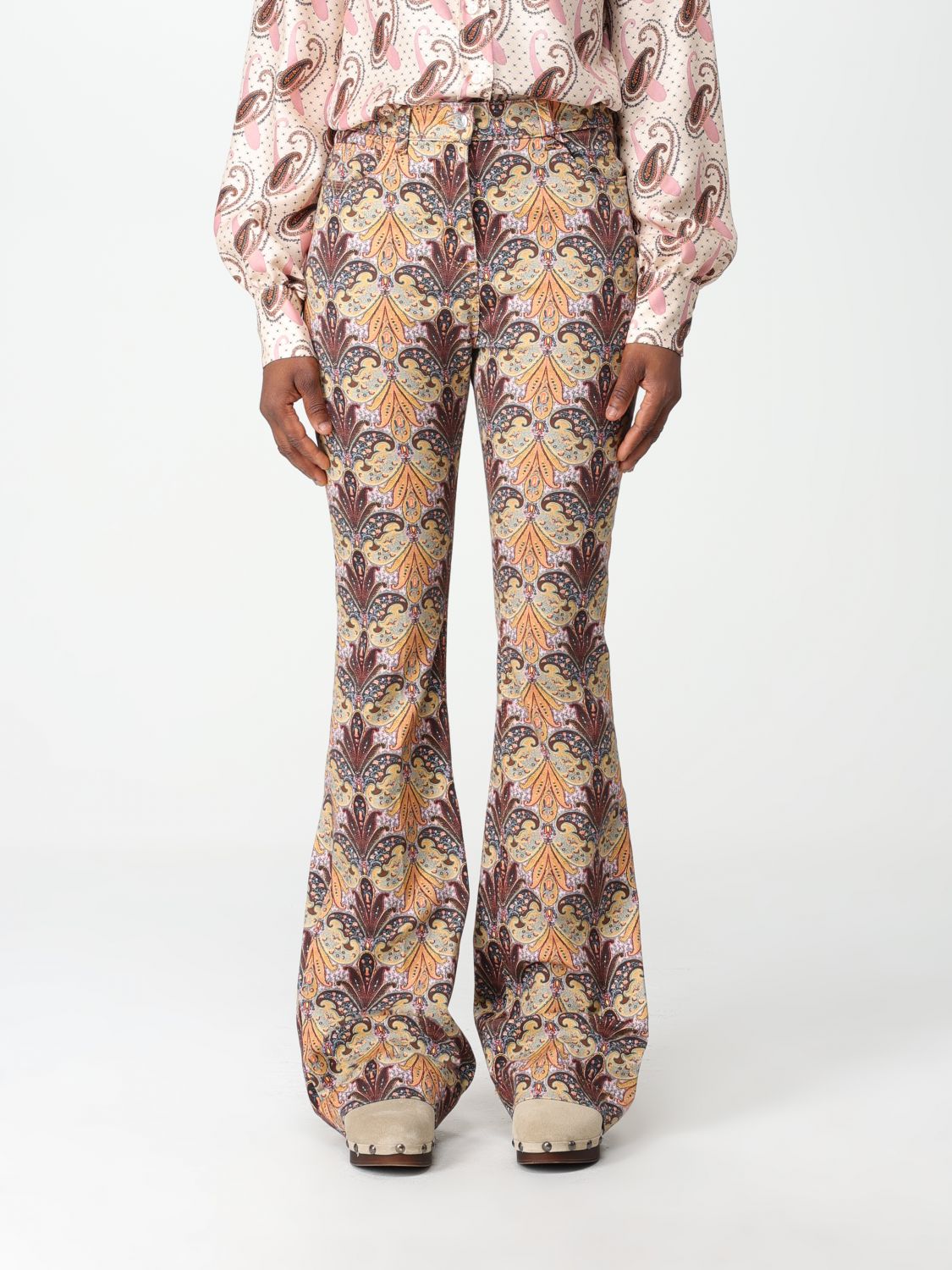 Etro Trousers ETRO Woman colour Brown