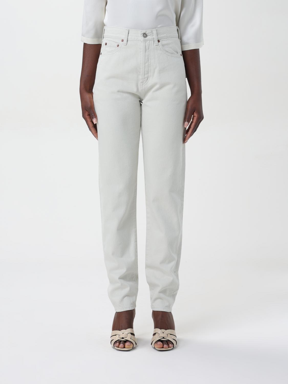 Saint Laurent Jeans SAINT LAURENT Woman color White