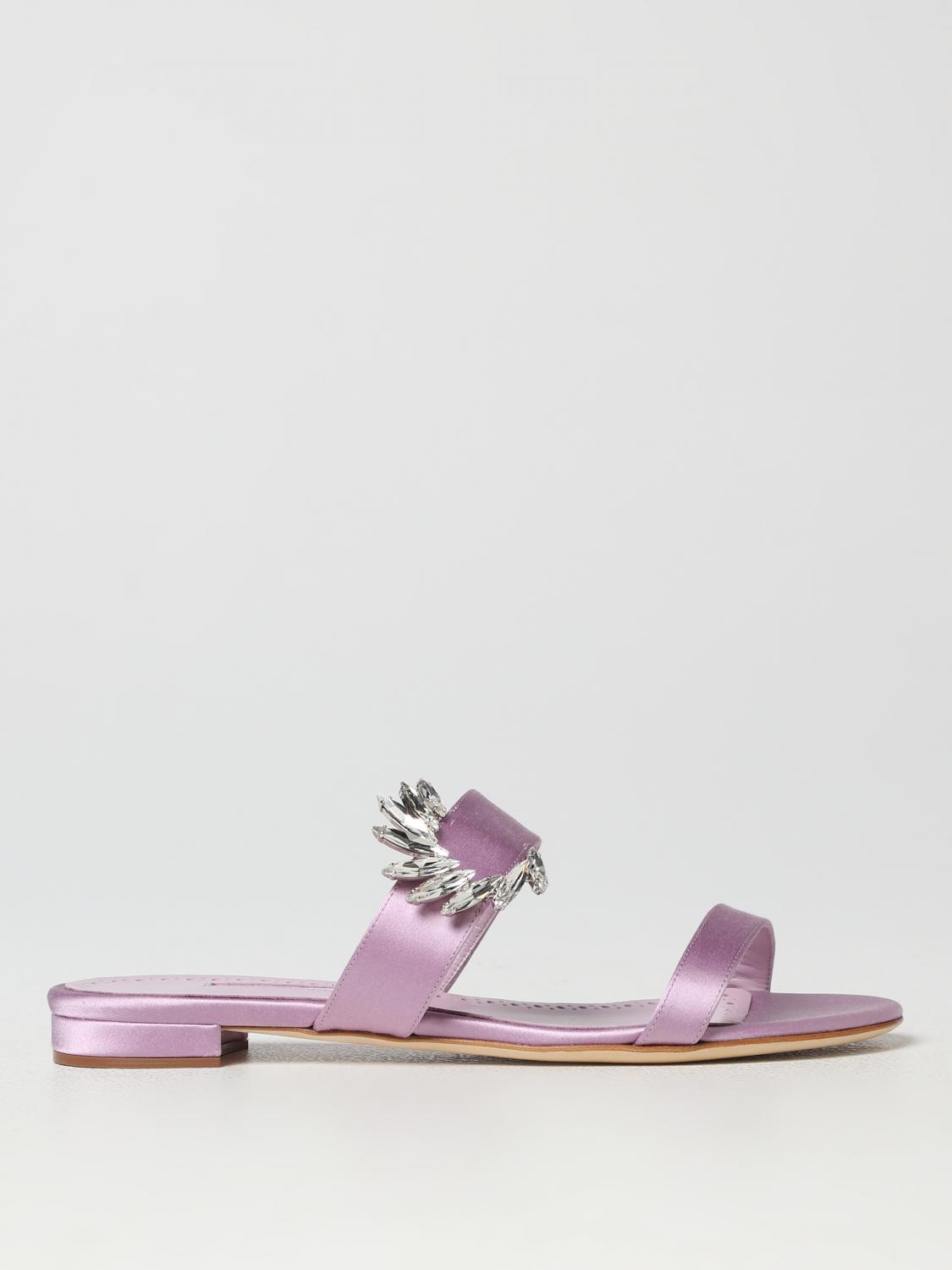 Manolo Blahnik Flat Sandals MANOLO BLAHNIK Woman colour Violet