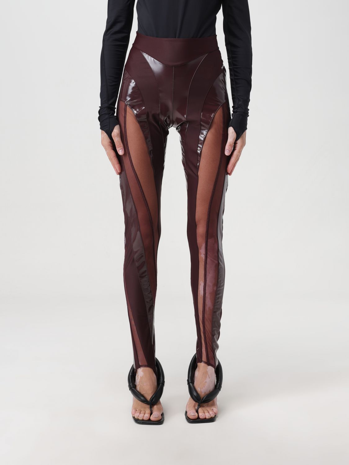 Mugler Trousers MUGLER Woman colour Wine