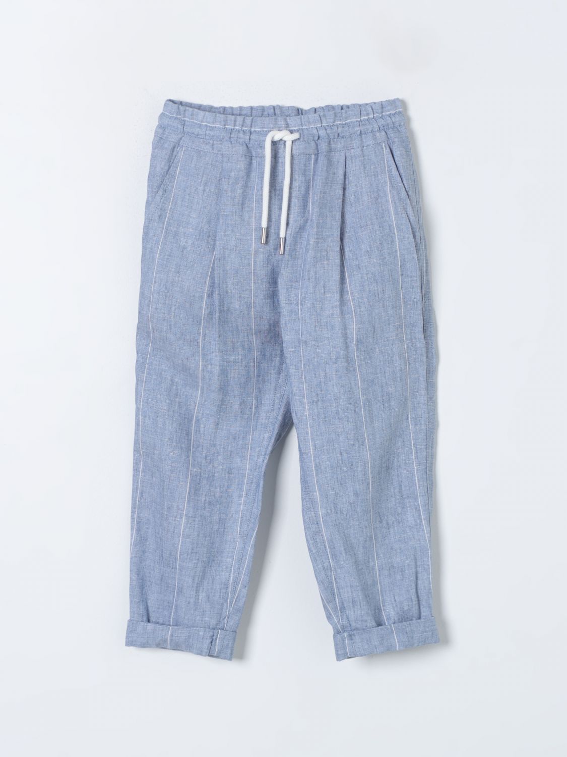 Brunello Cucinelli Trousers BRUNELLO CUCINELLI Kids colour Sky