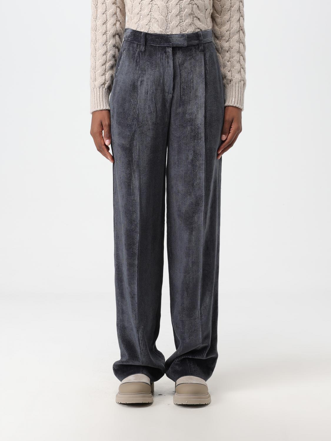 Brunello Cucinelli Trousers BRUNELLO CUCINELLI Woman colour Blue