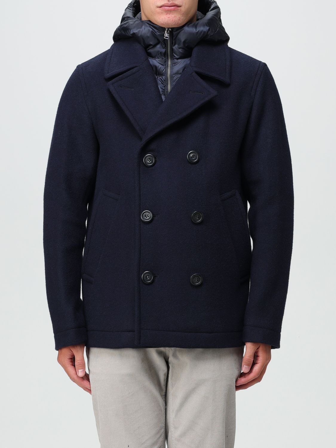 Woolrich Coat WOOLRICH Men colour Blue