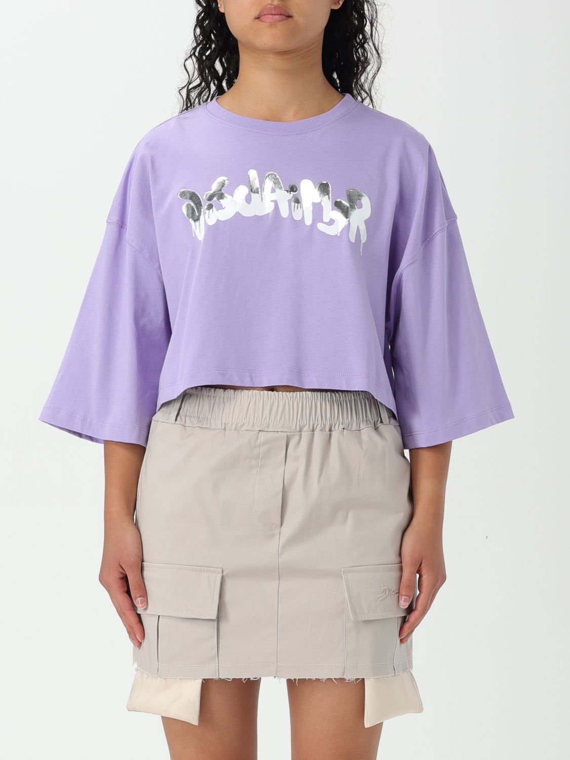 Disclaimer T-Shirt DISCLAIMER Woman color Lilac