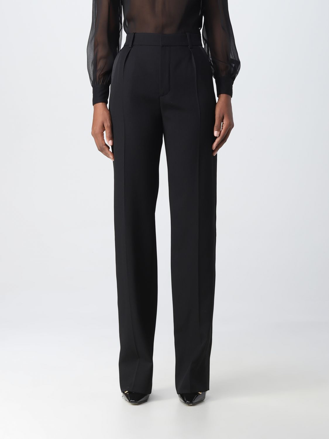 Saint Laurent Trousers SAINT LAURENT Woman colour Black