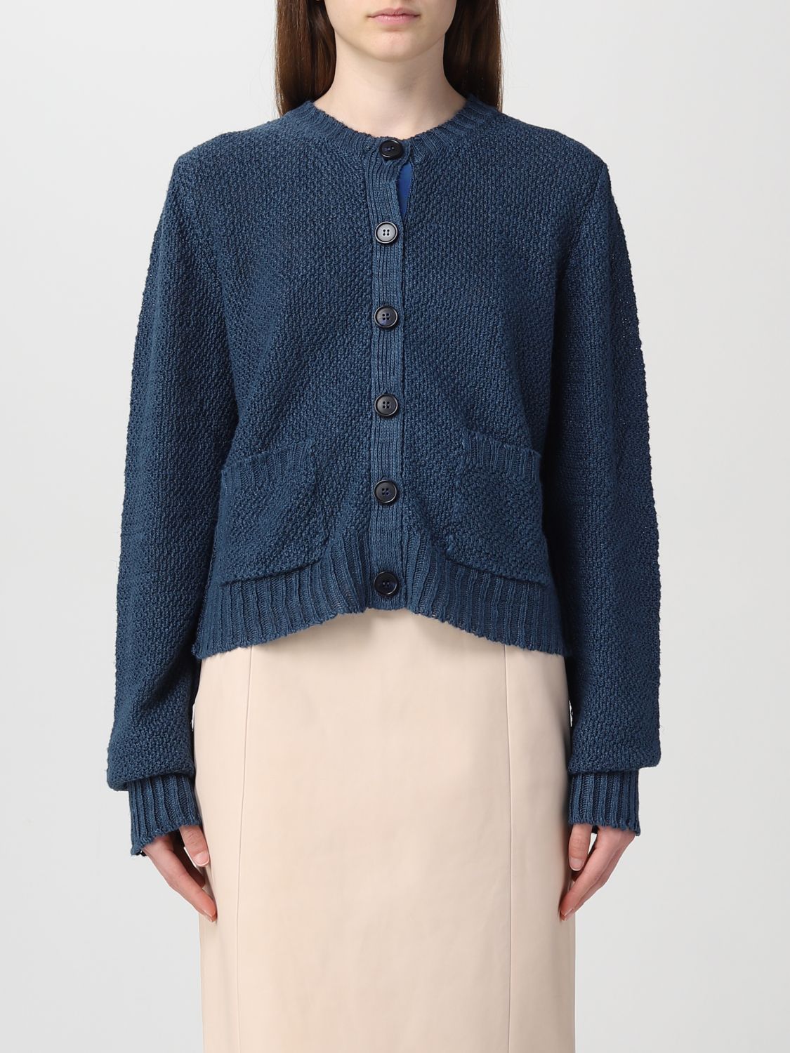 Maison Margiela Cardigan MAISON MARGIELA Woman colour Blue