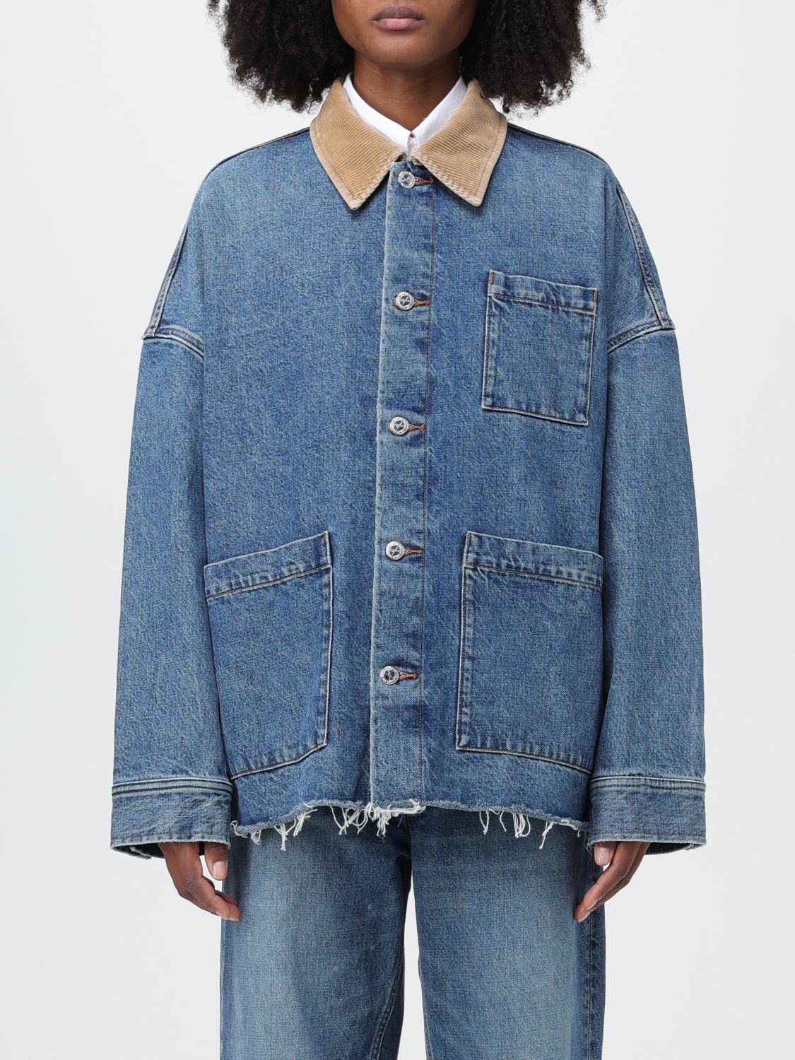 A.p.c. X Jw Anderson Jacket A.P.C. X JW ANDERSON Woman colour Gnawed Blue