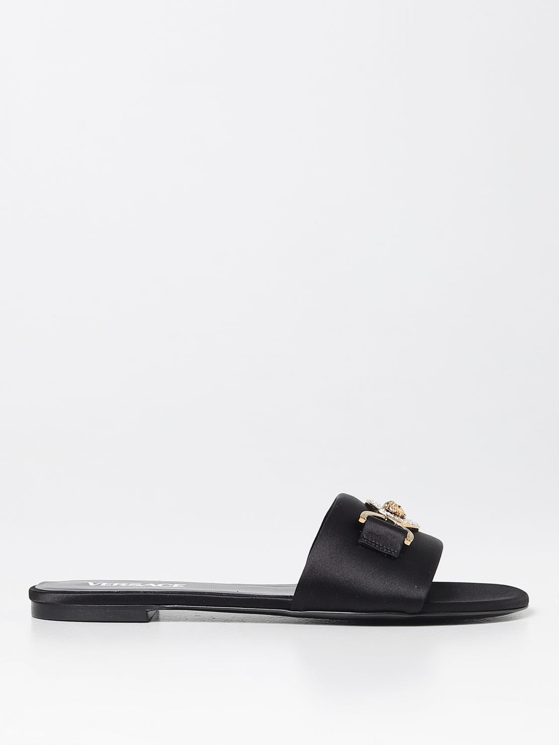 Versace Flat Sandals VERSACE Woman colour Black