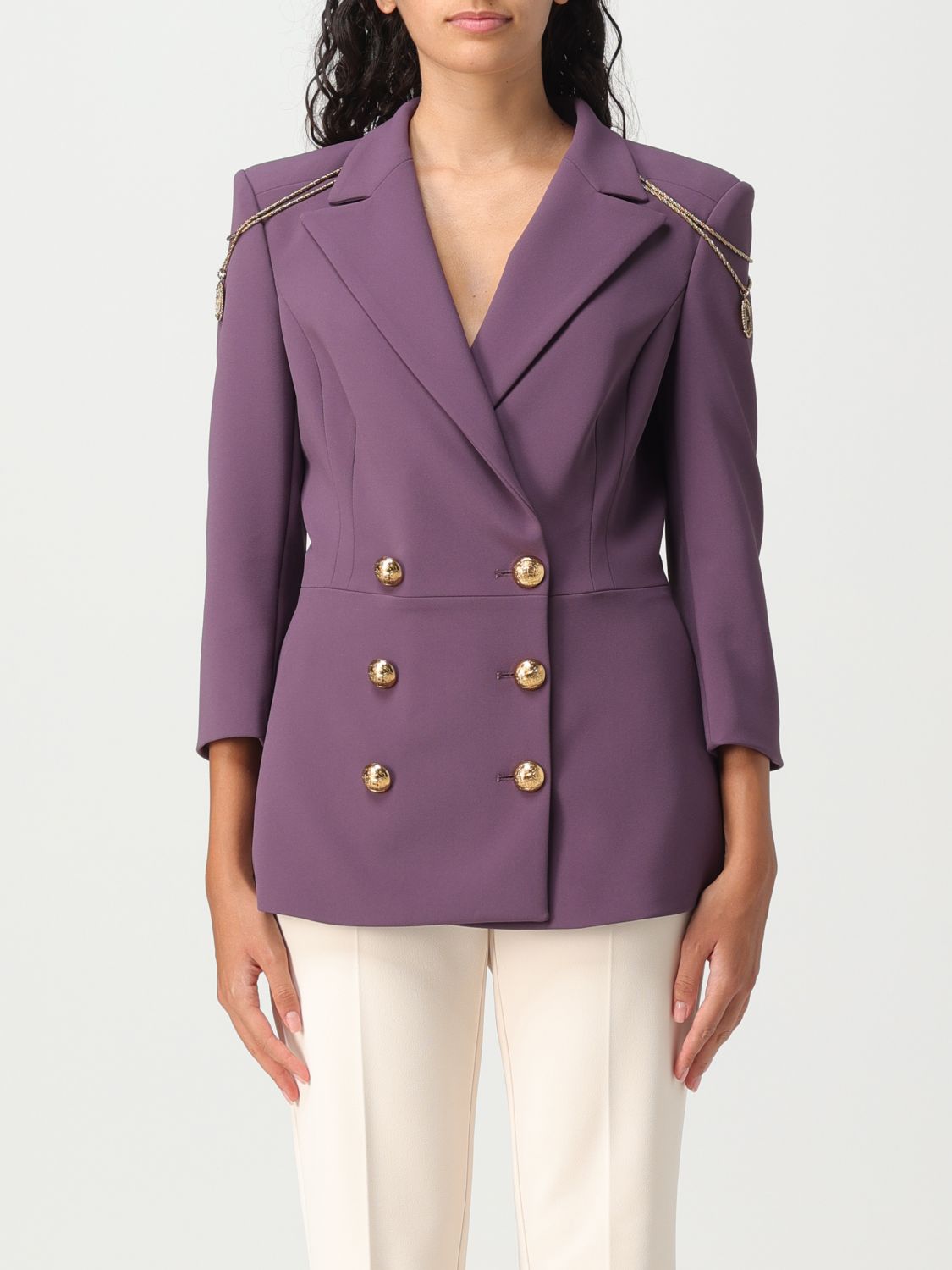 Elisabetta Franchi Blazer ELISABETTA FRANCHI Woman colour Violet