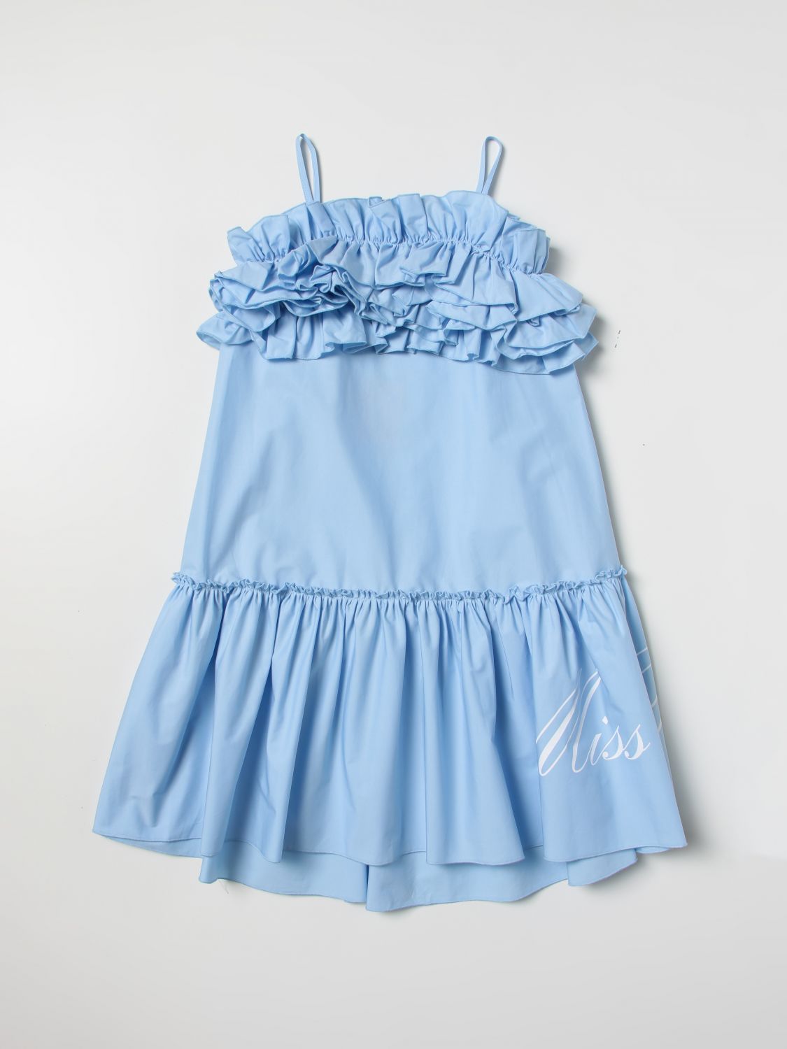 Miss Blumarine Dress MISS BLUMARINE Kids colour Gnawed Blue