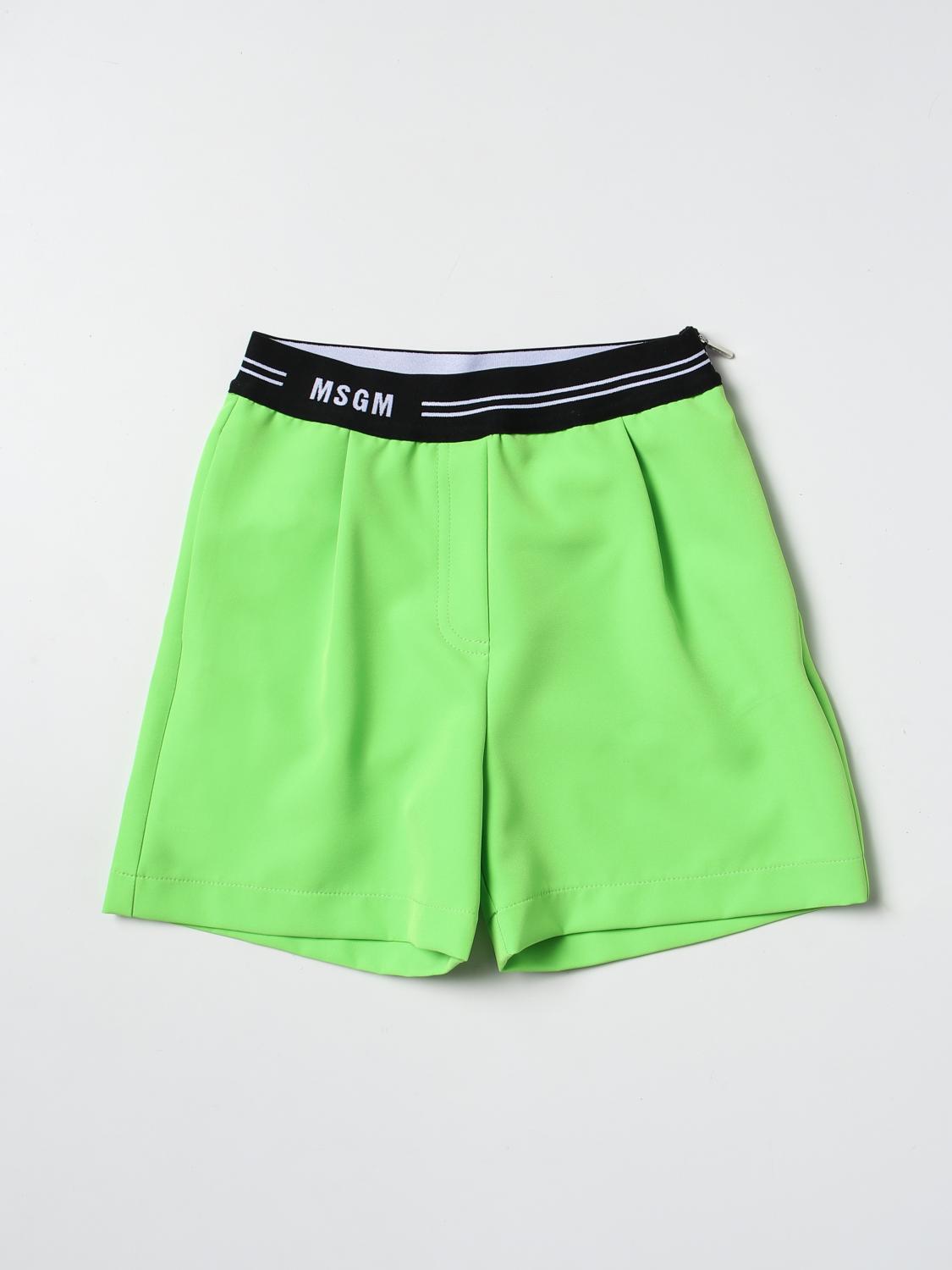 Msgm Kids Short MSGM KIDS Kids colour Green