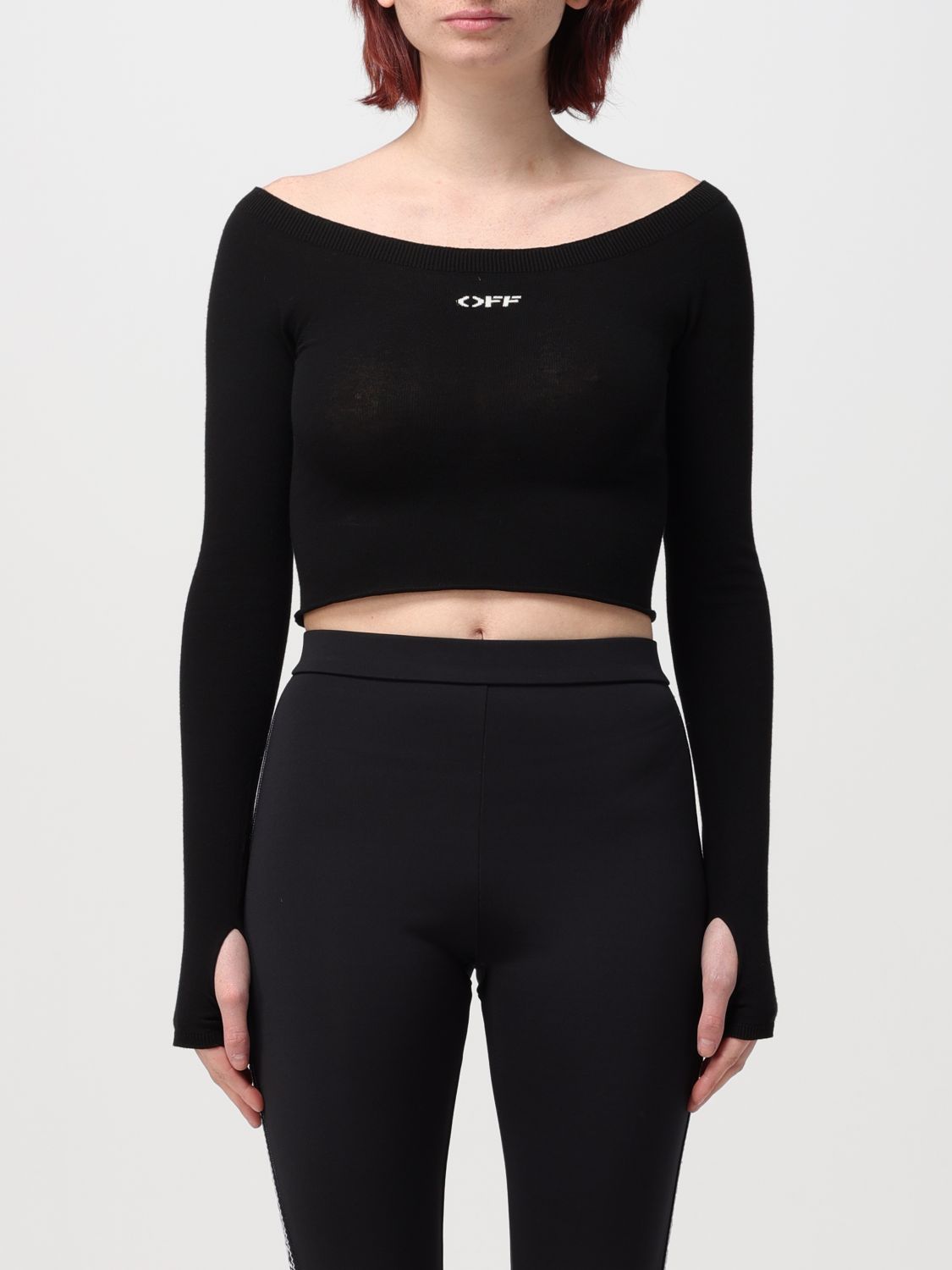 OFF-WHITE Top OFF-WHITE Woman colour Black