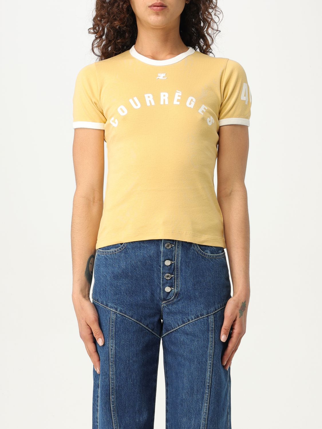 Courrèges T-Shirt COURRÈGES Woman color Yellow