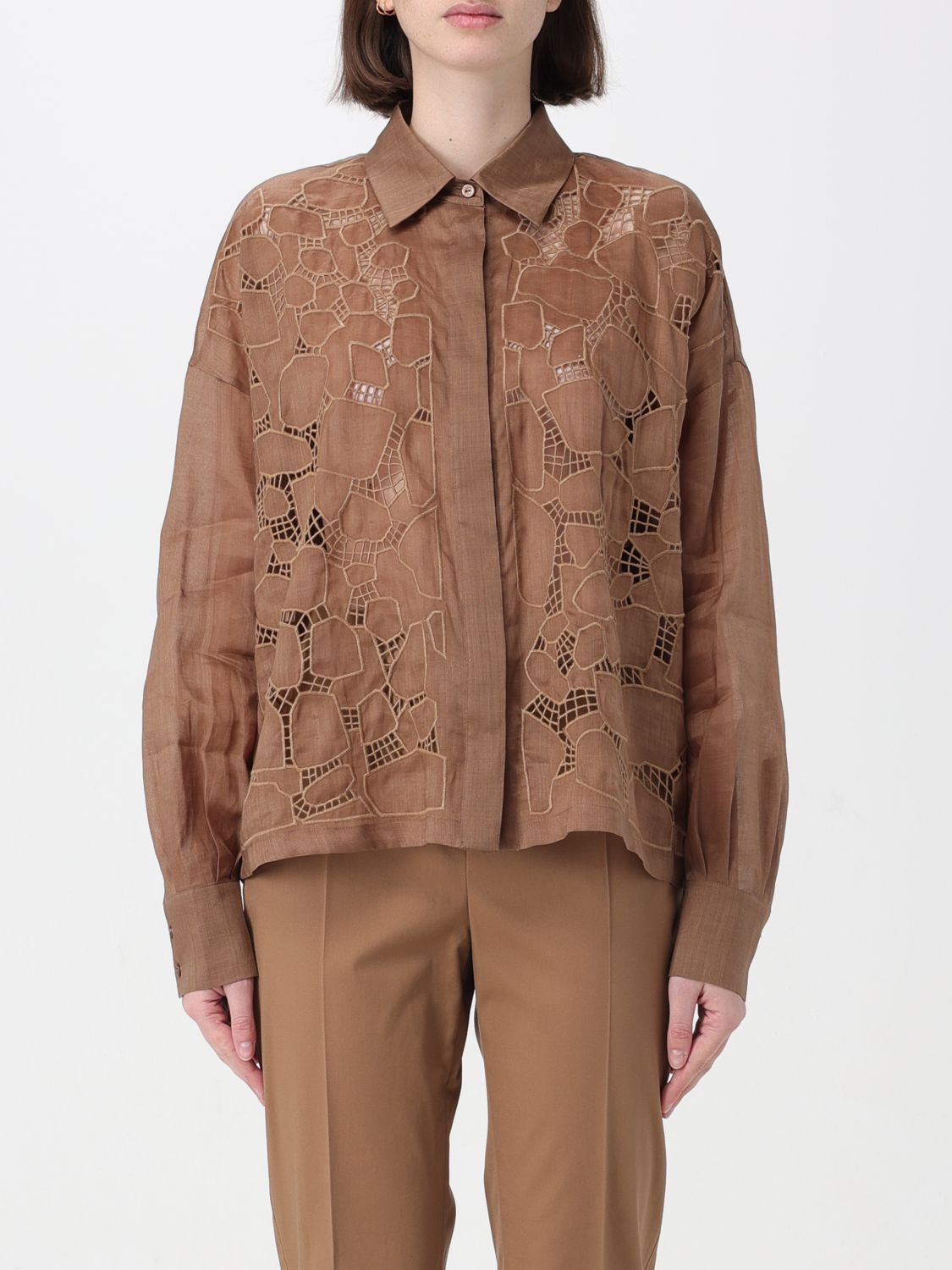 MAX MARA STUDIO Shirt MAX MARA STUDIO Woman colour Brown