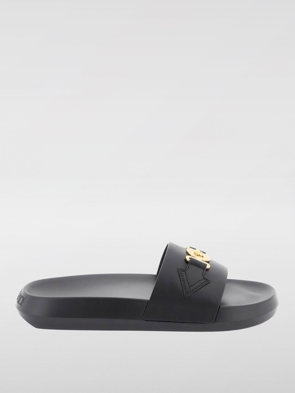 Versace Flat Sandals VERSACE Woman color Black