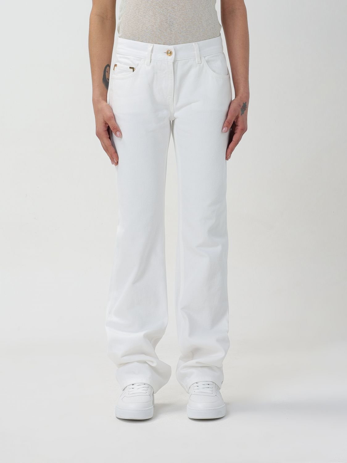 PALM ANGELS Jeans PALM ANGELS Woman colour White