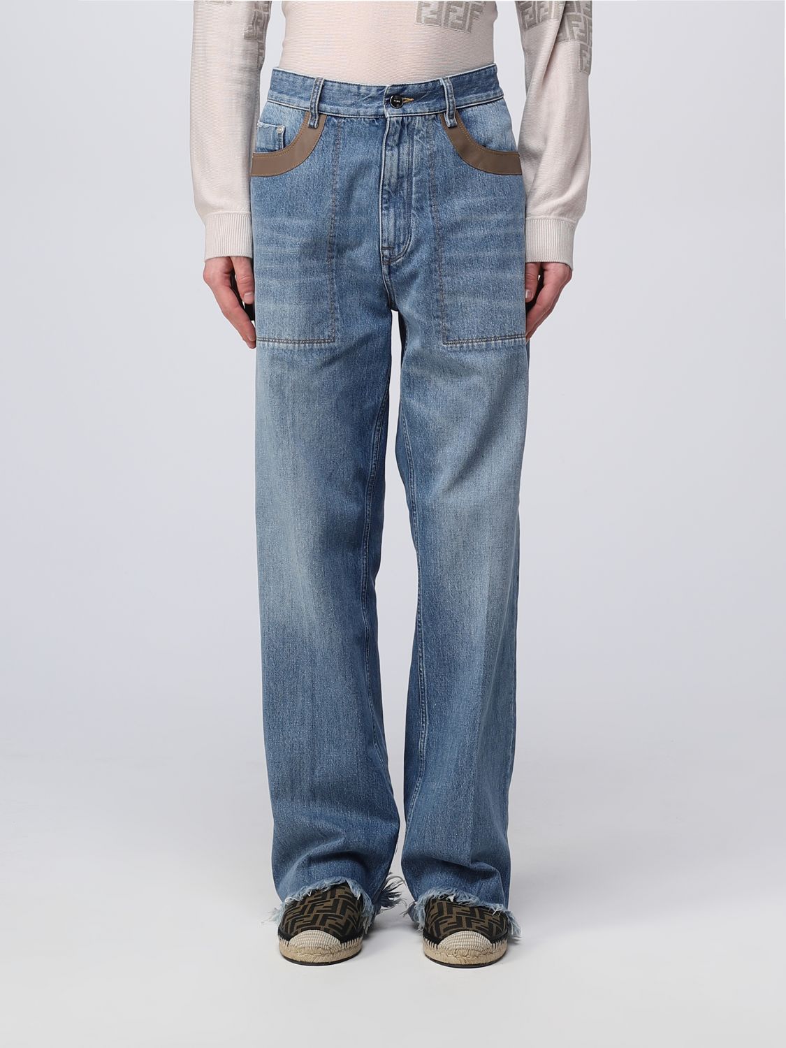 FENDI Jeans FENDI Men colour Denim