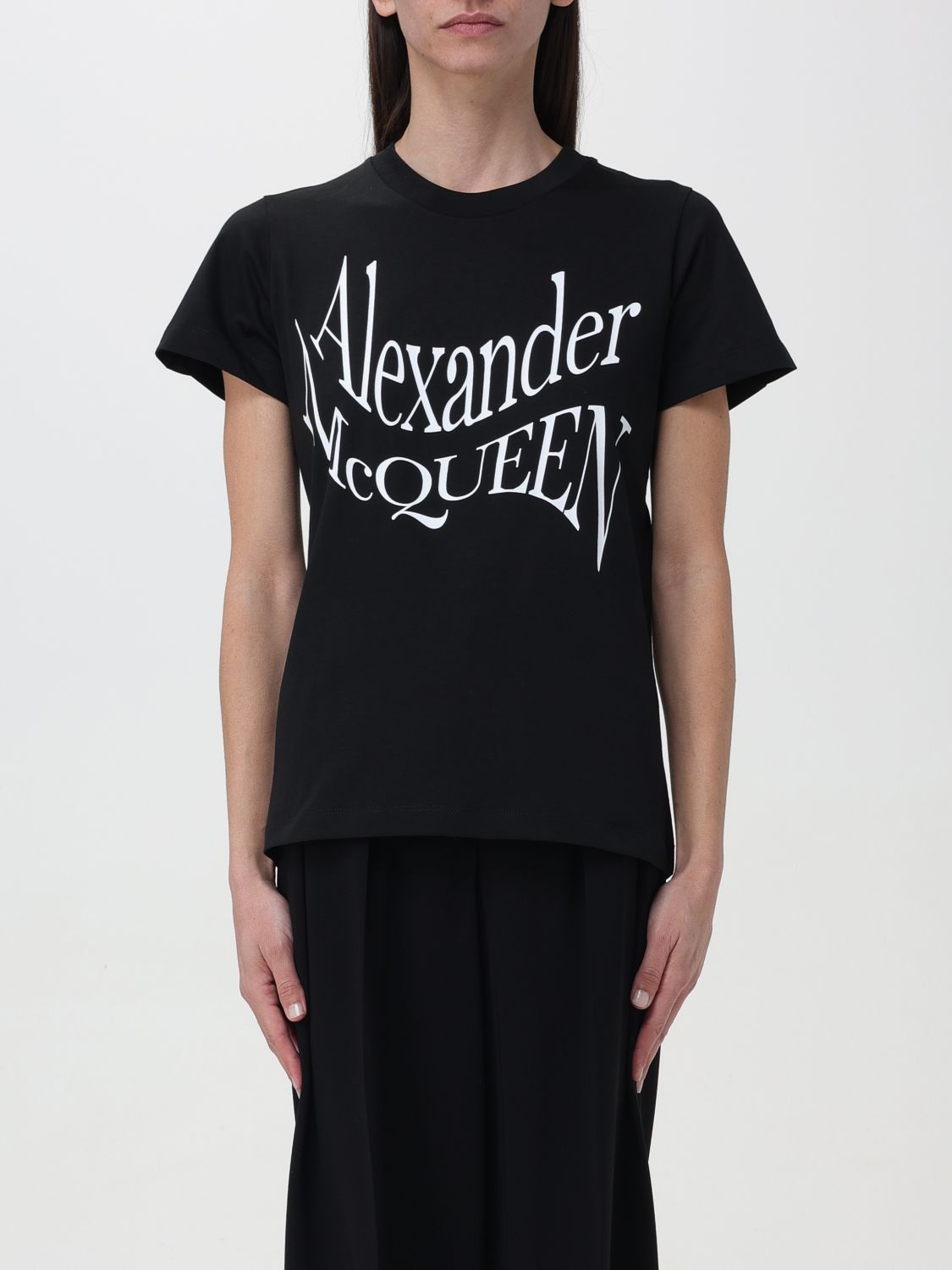 Alexander McQueen T-Shirt ALEXANDER MCQUEEN Woman colour Black