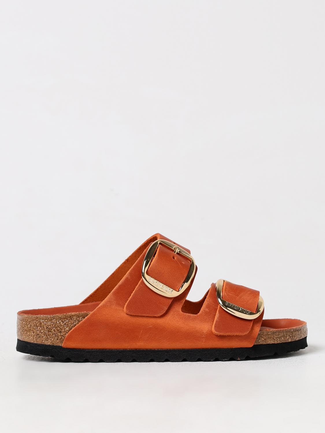 Birkenstock Flat Sandals BIRKENSTOCK Woman color Orange