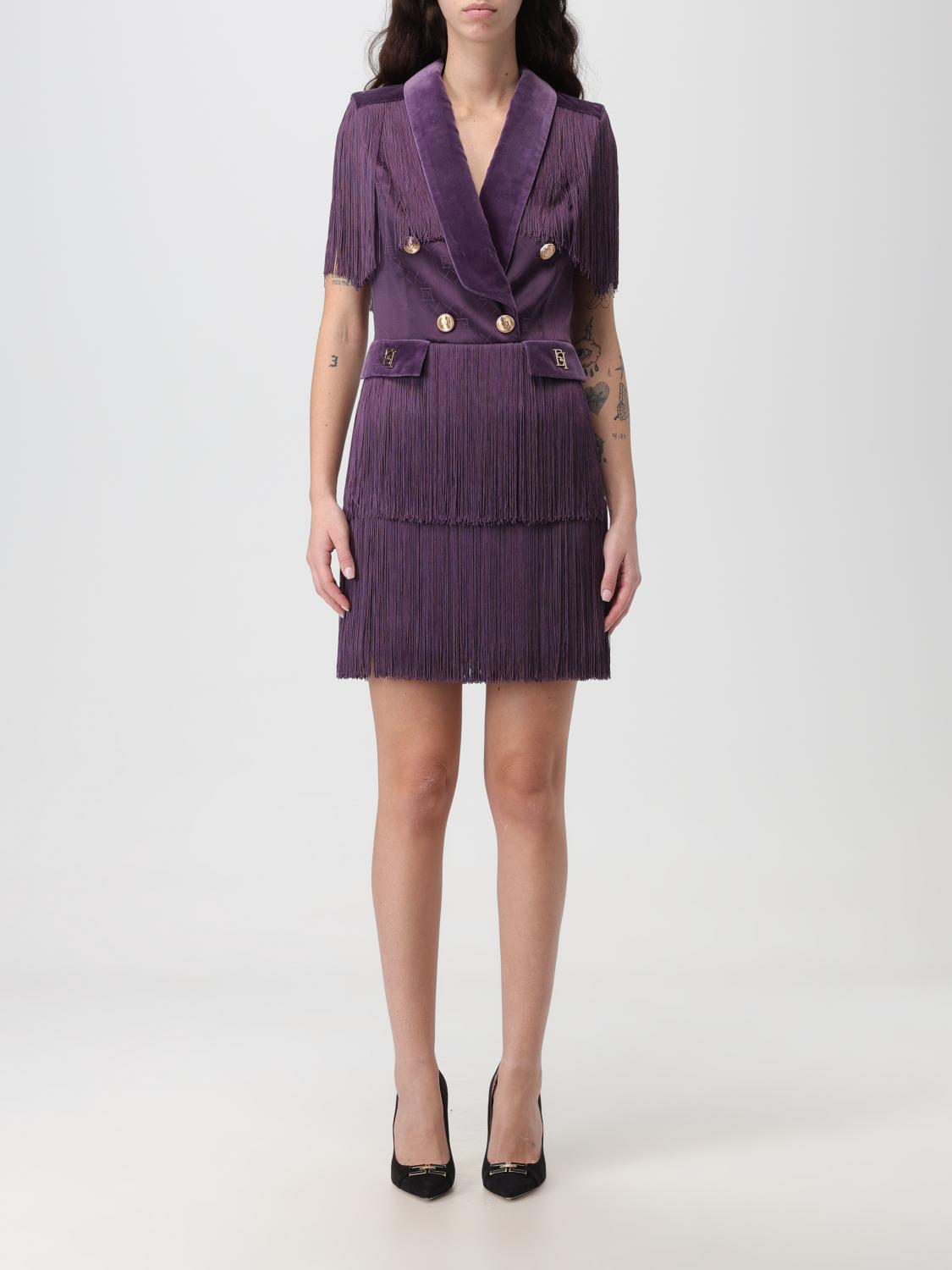 Elisabetta Franchi Dress ELISABETTA FRANCHI Woman colour Plum