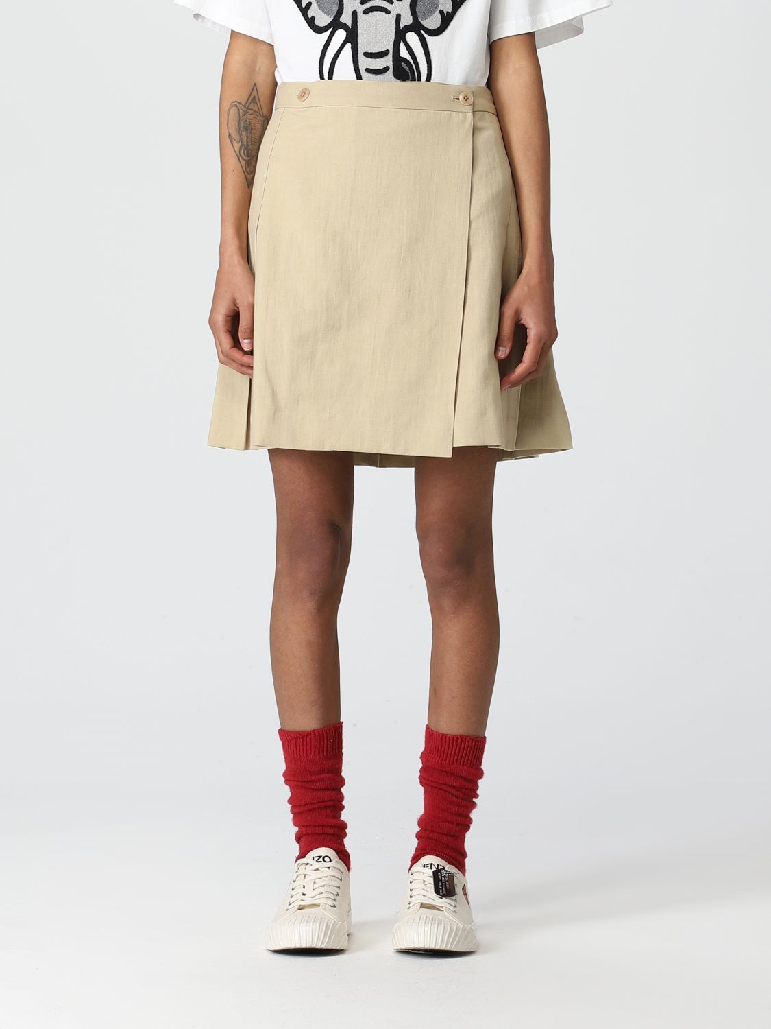 Kenzo Skirt KENZO Woman colour Beige