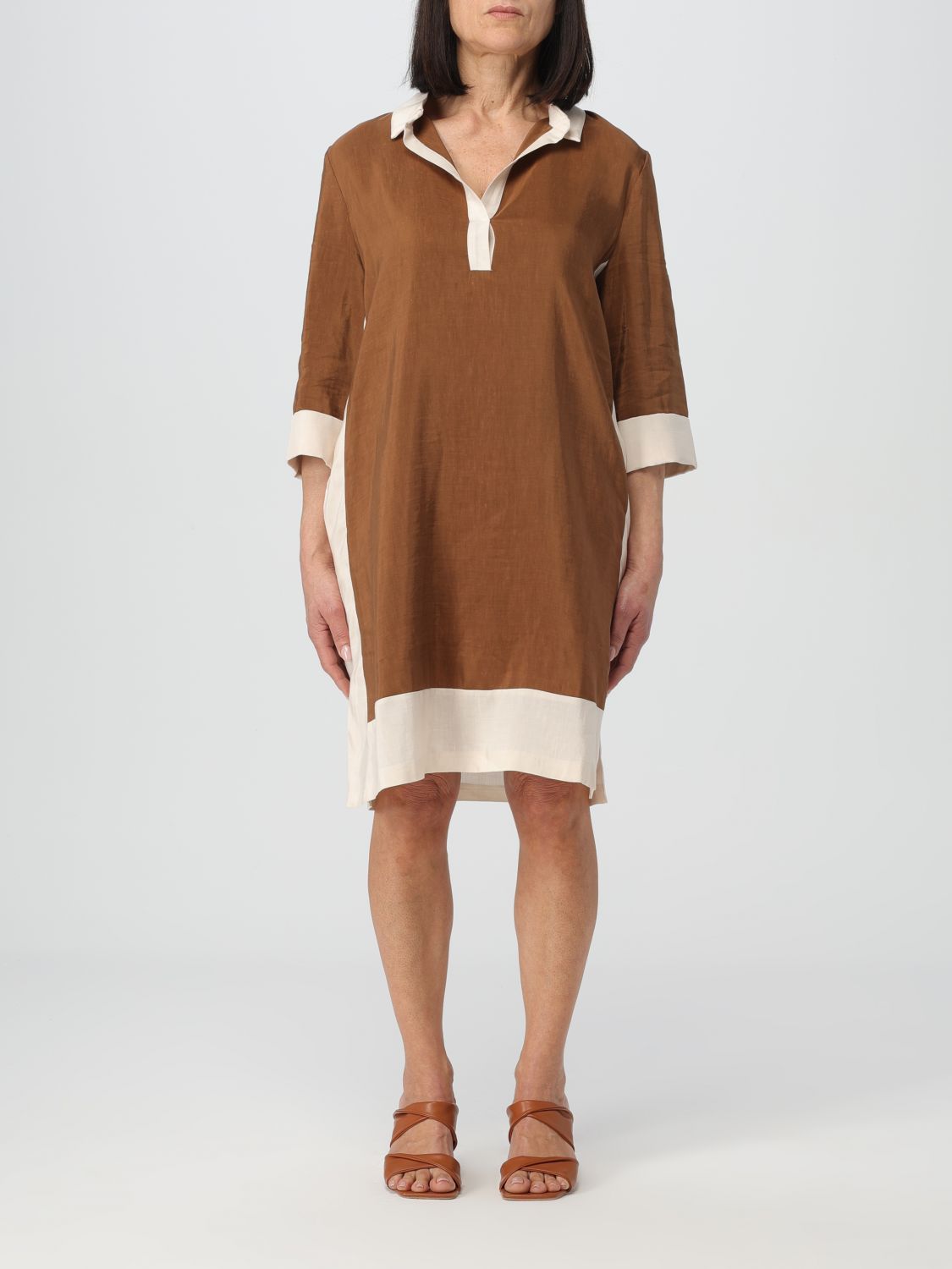 Hanita Dress HANITA Woman colour Brown