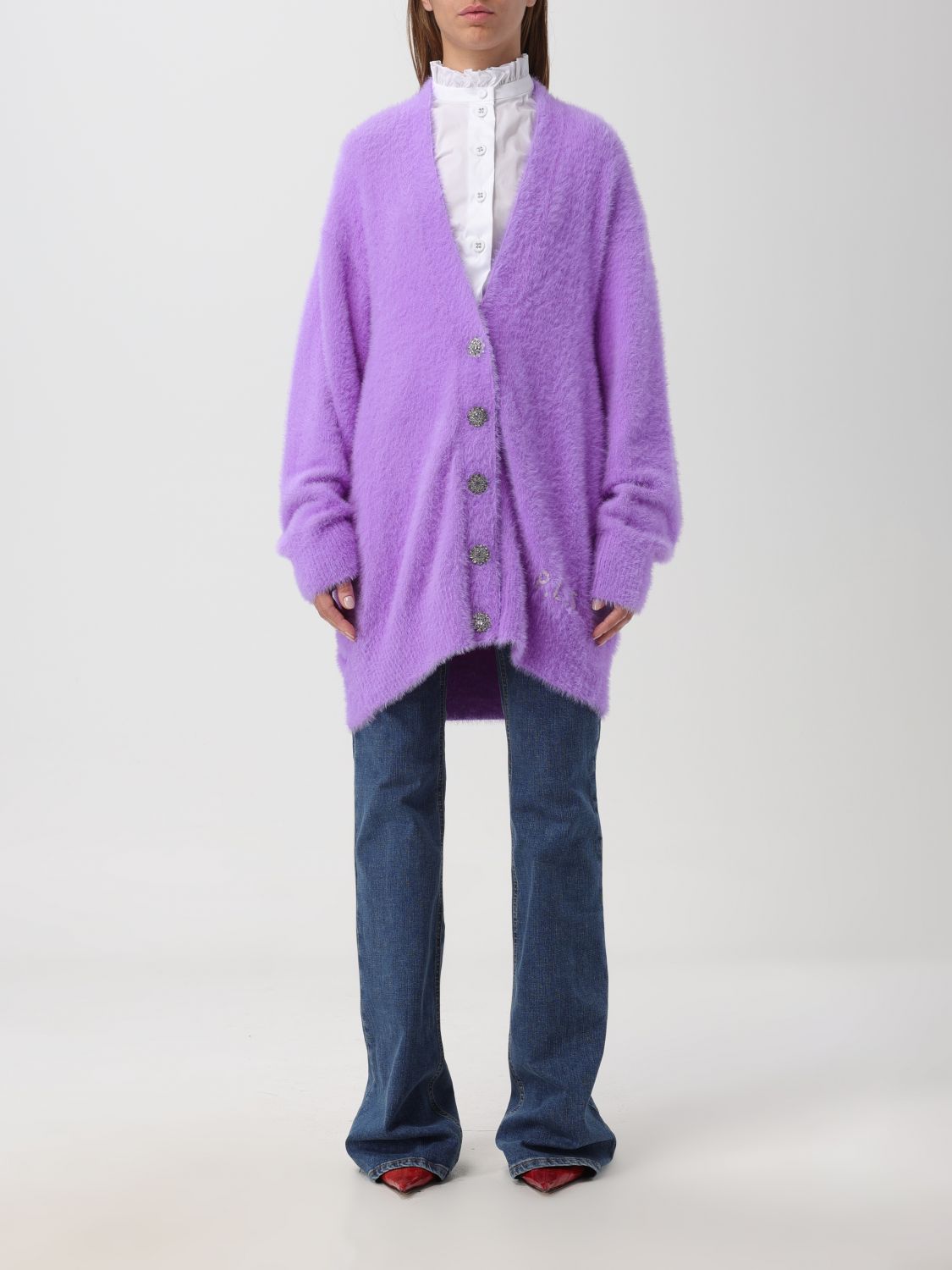 Philosophy Di Lorenzo Serafini Cardigan PHILOSOPHY DI LORENZO SERAFINI Woman colour Violet