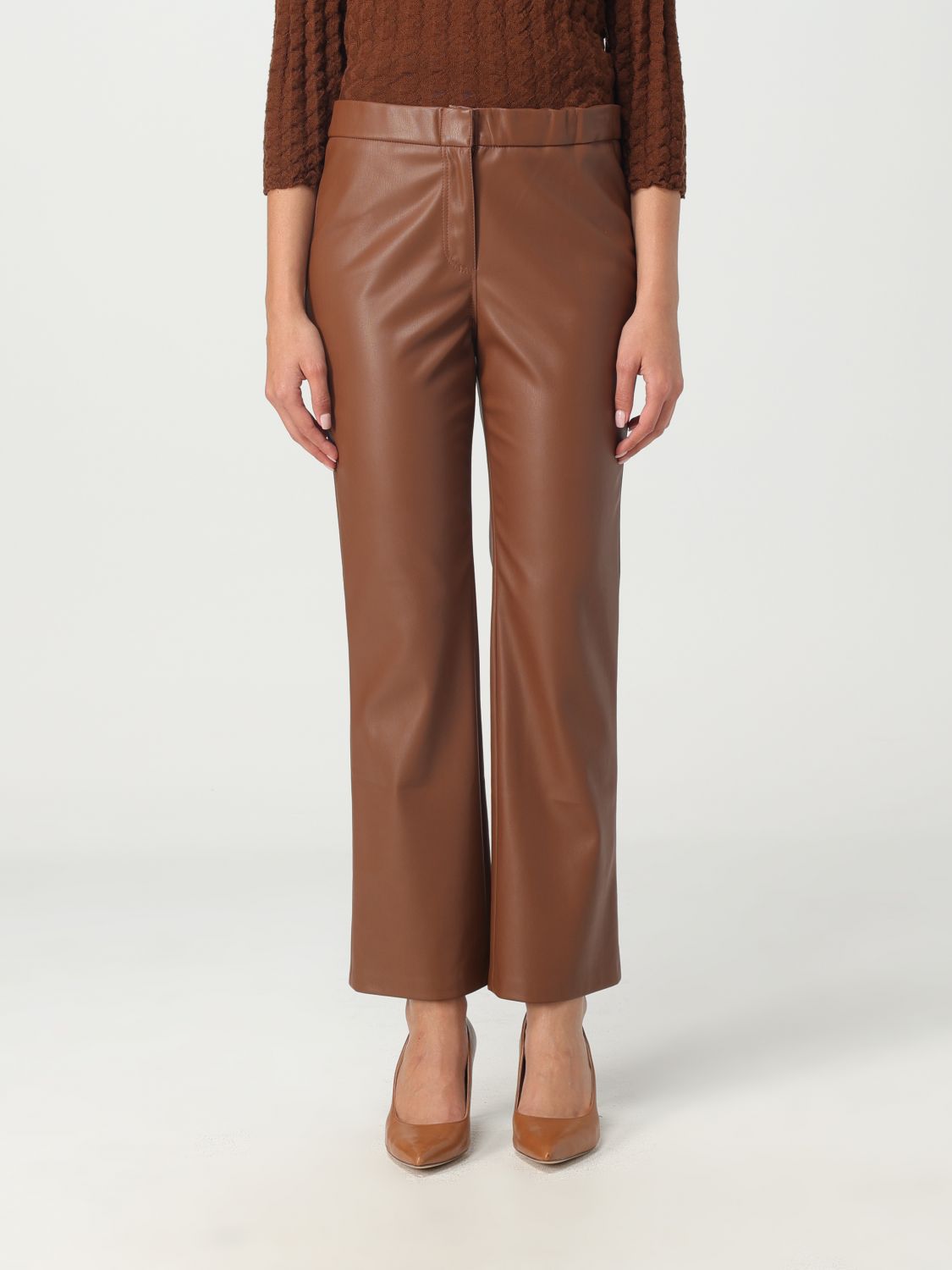 Semicouture Trousers SEMICOUTURE Woman colour Camel