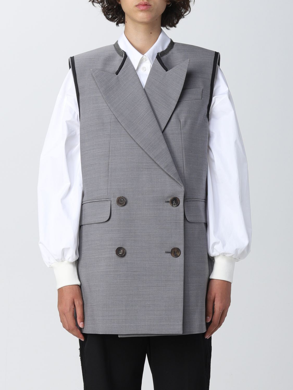 Alexander McQueen Waistcoat ALEXANDER MCQUEEN Woman colour Grey