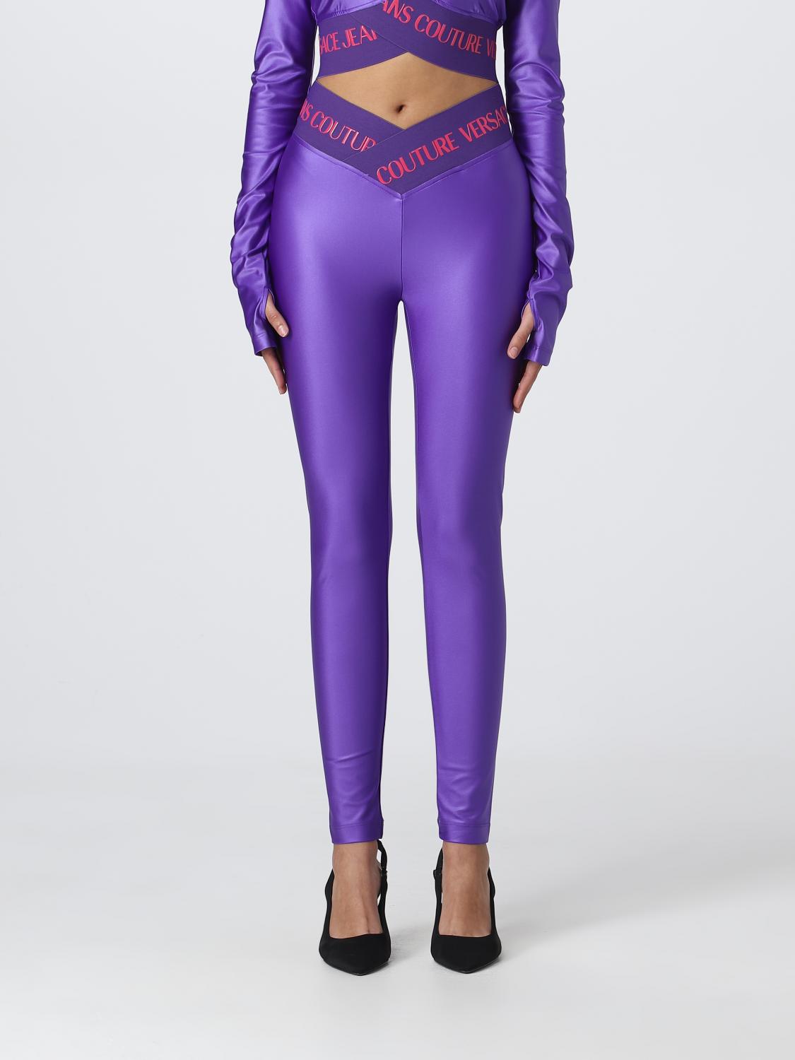 Versace Jeans Couture Trousers VERSACE JEANS COUTURE Woman colour Lilac